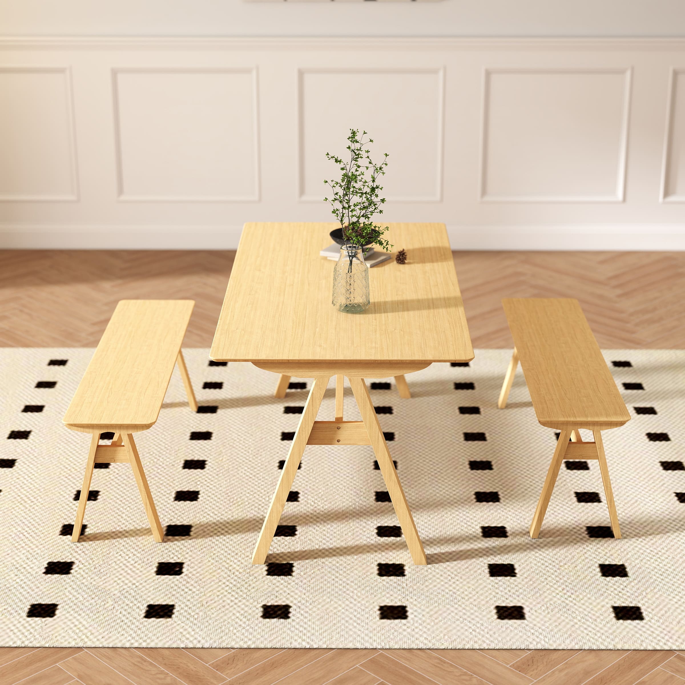 Kmax Solid Wood Kitchen Dining Table - 66002DT