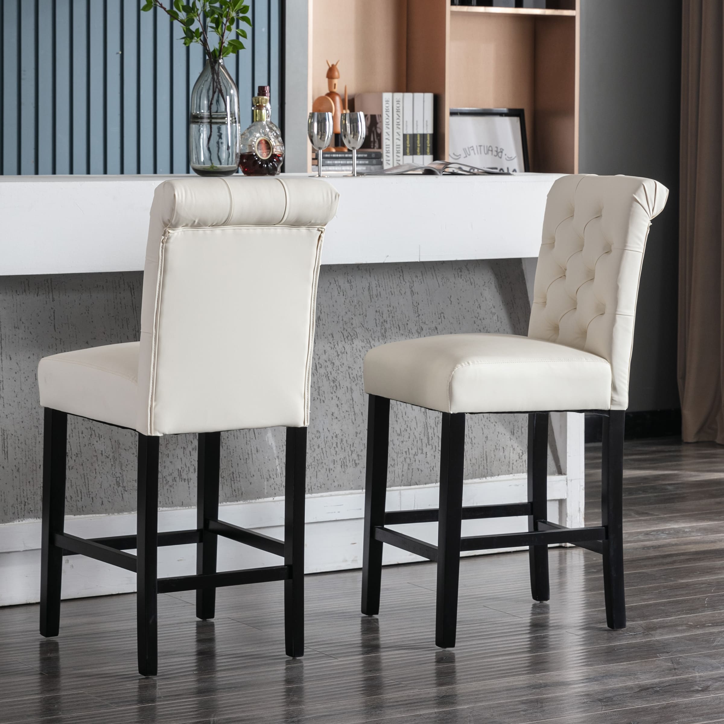 Kmax Tufted Counter Height Bar Stools Set of 2 - 8335CS