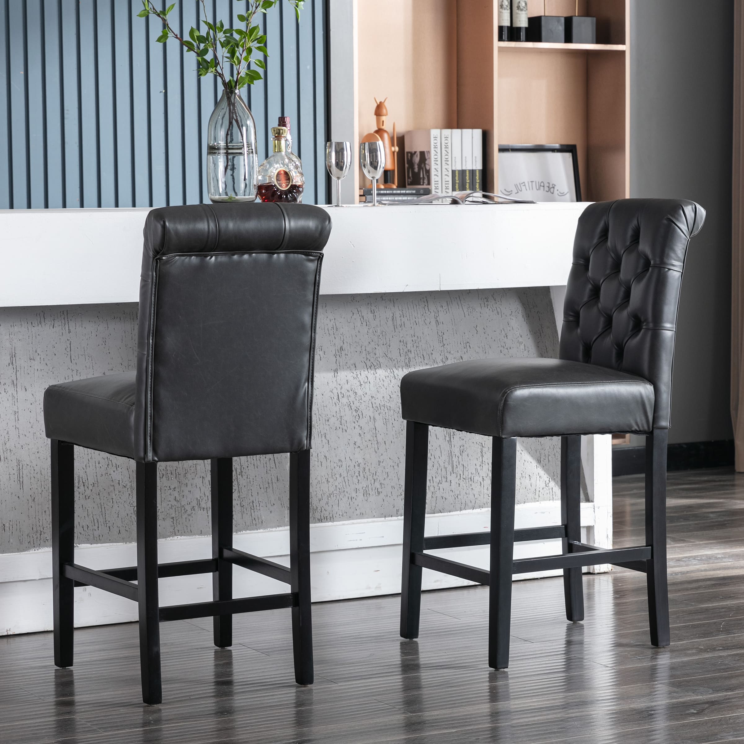 Kmax Tufted Counter Height Bar Stools Set of 2 - 8335CS