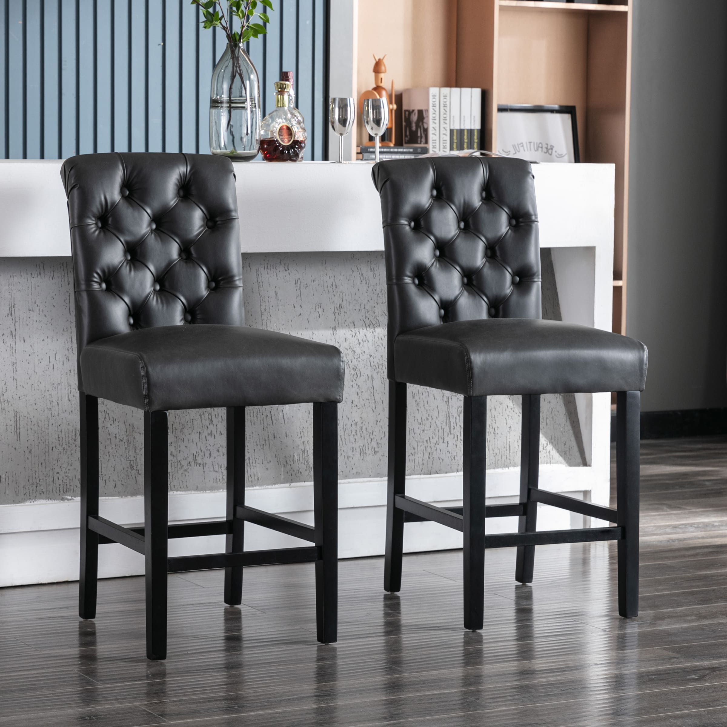 Kmax Tufted Counter Height Bar Stools Set of 2 - 8335CS