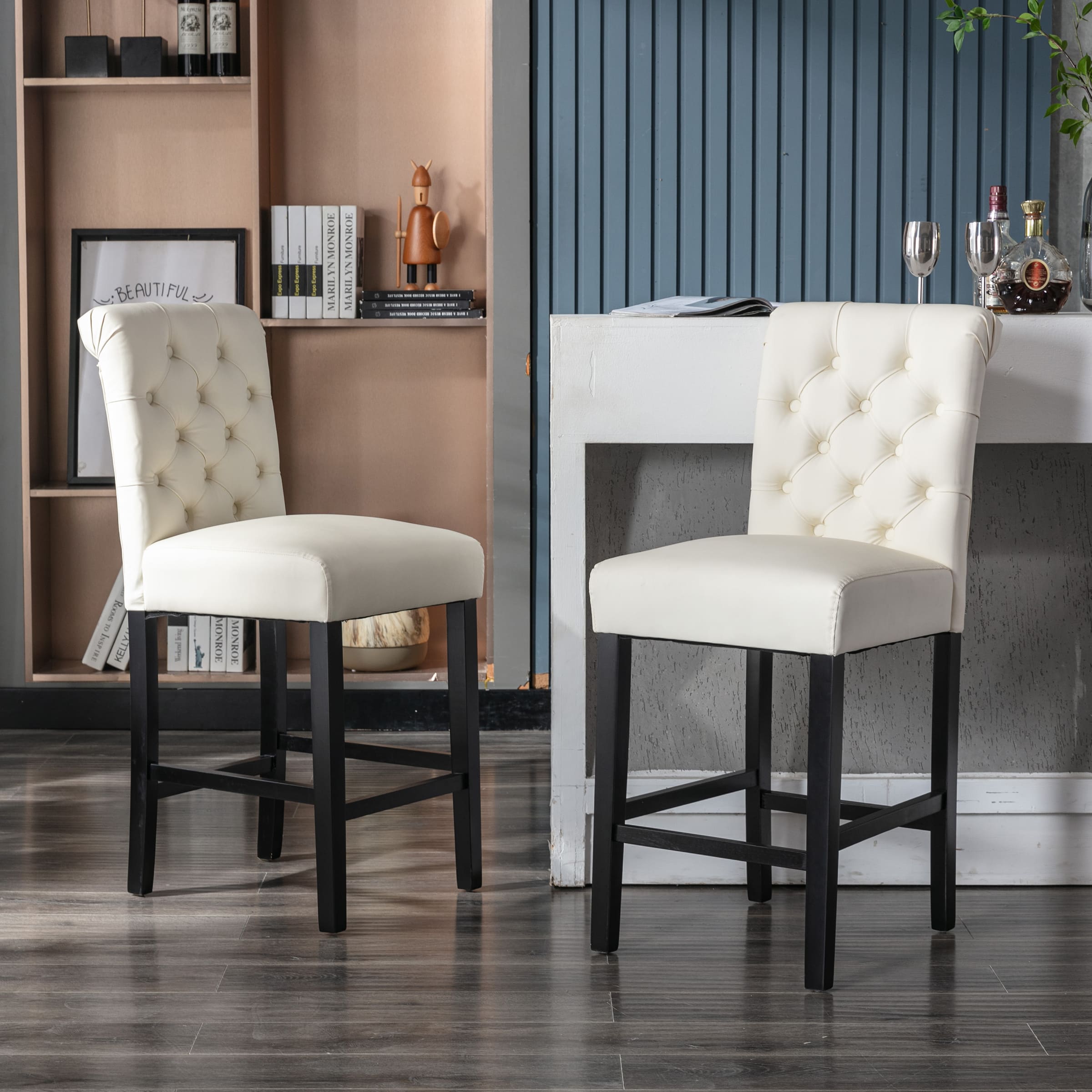 Kmax Tufted Counter Height Bar Stools Set of 2 - 8335CS