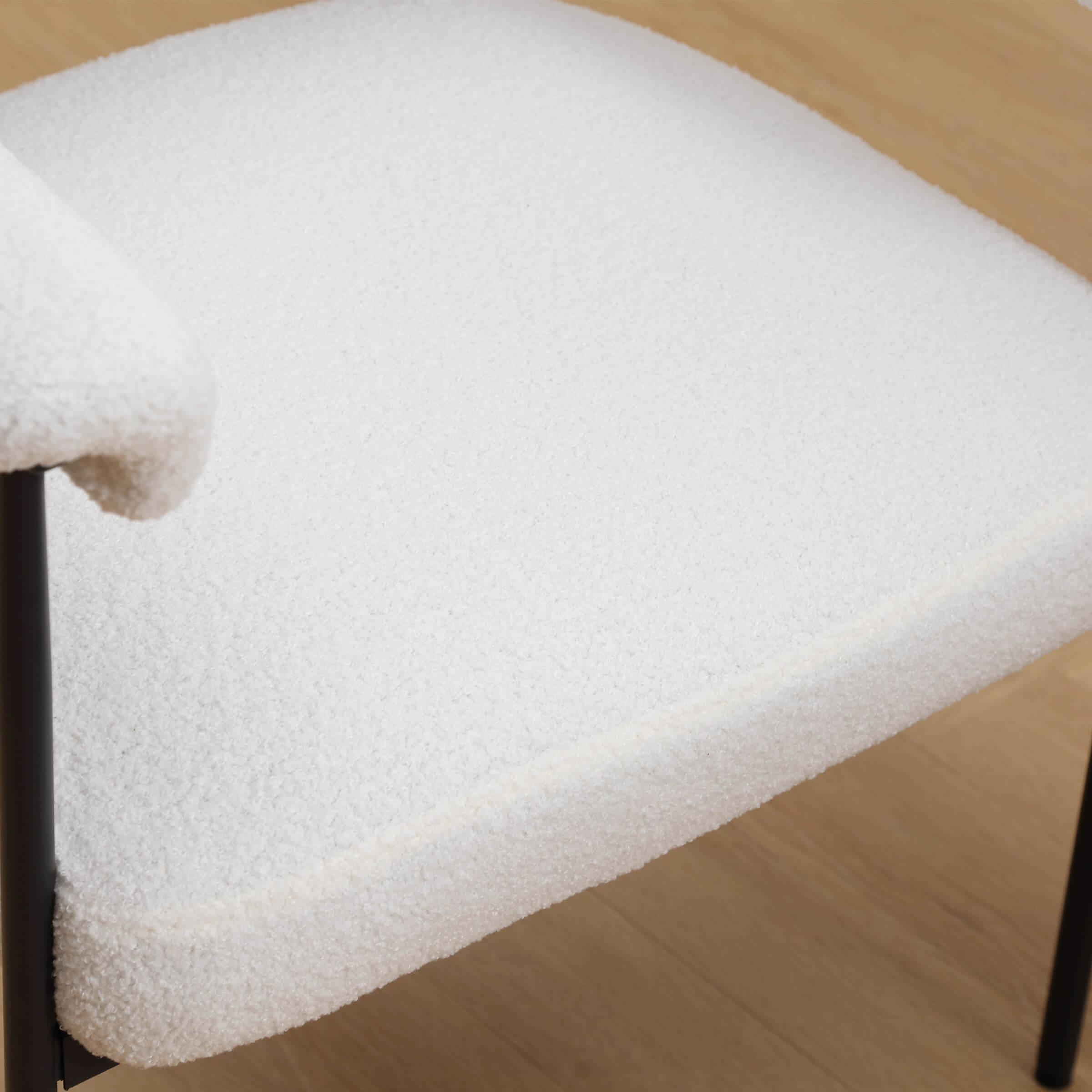 White fabric upholstery close-up