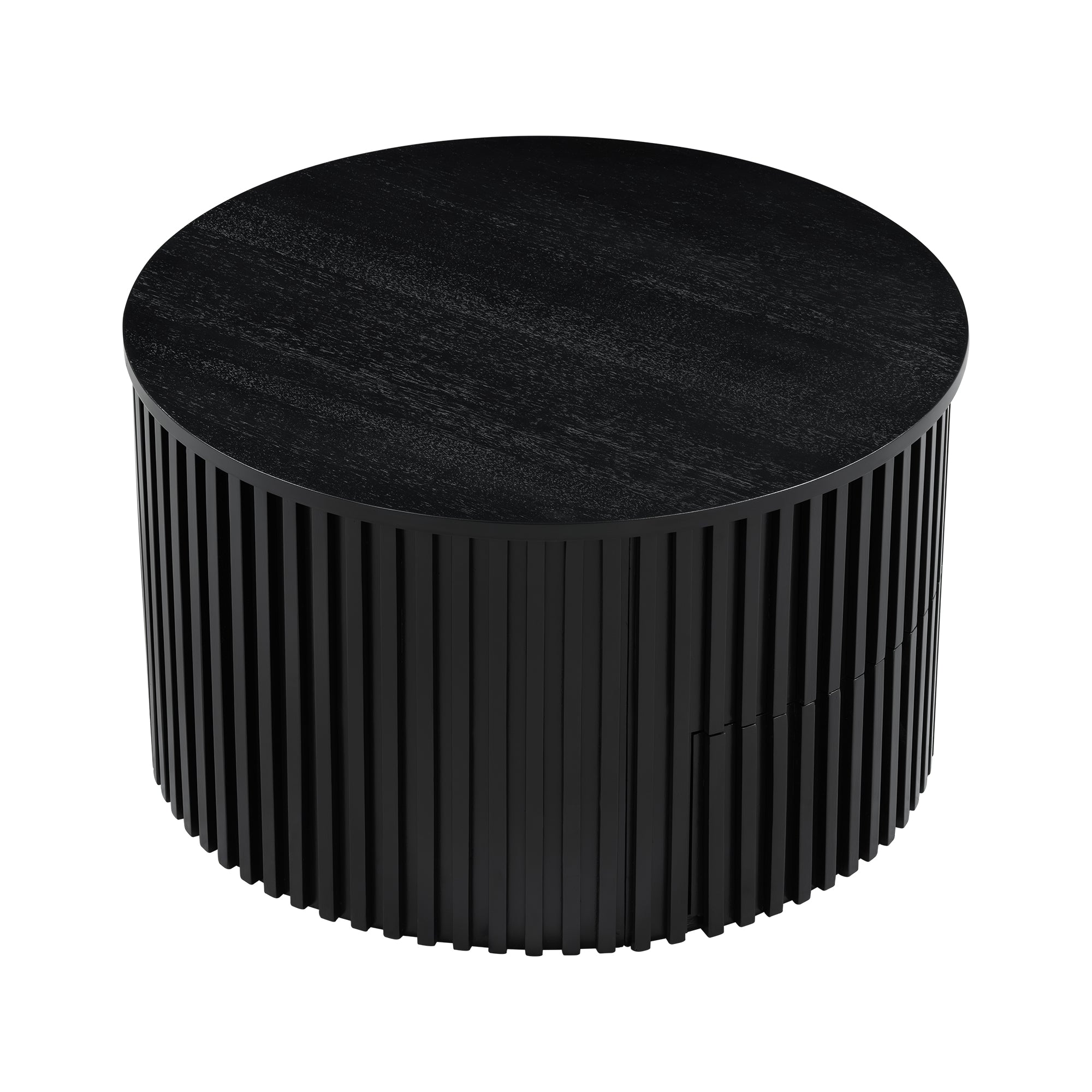 29.8" Round Lift Top Coffee Table with Storage & Fluted Base