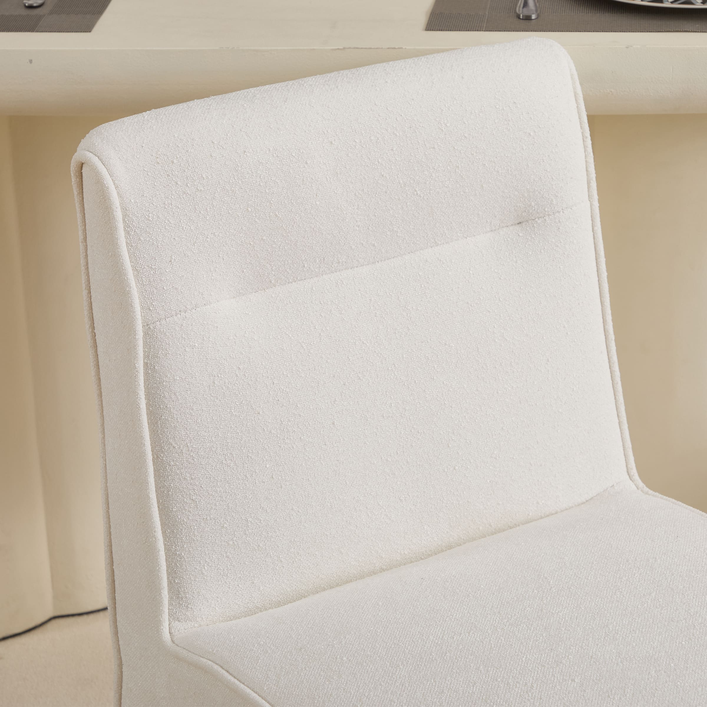 ROCITY Modern Minimalist Armless Dining Chairs Set of 2 - 6614DC