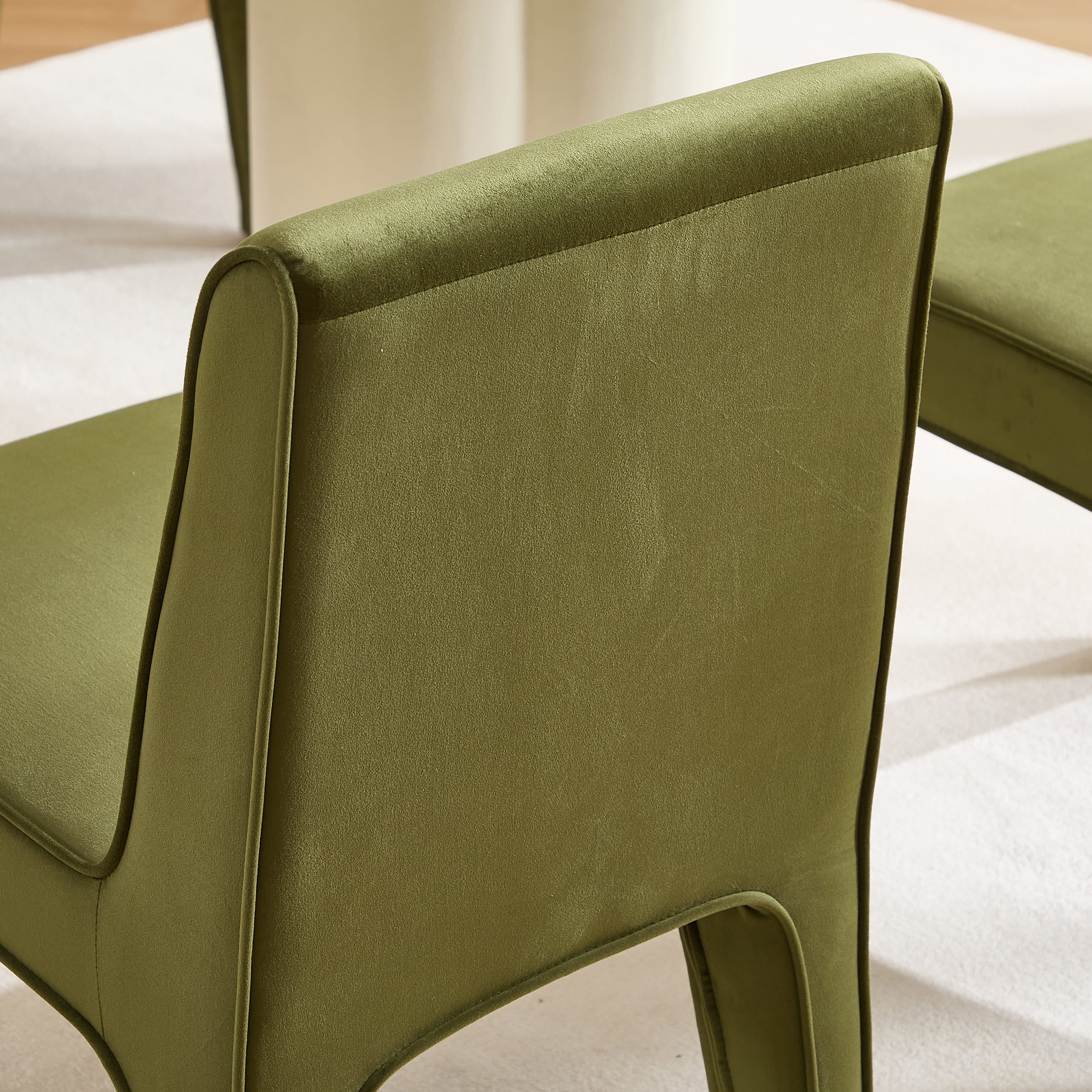 ROCITY Modern Minimalist Armless Dining Chairs Set of 2 - 6614DC