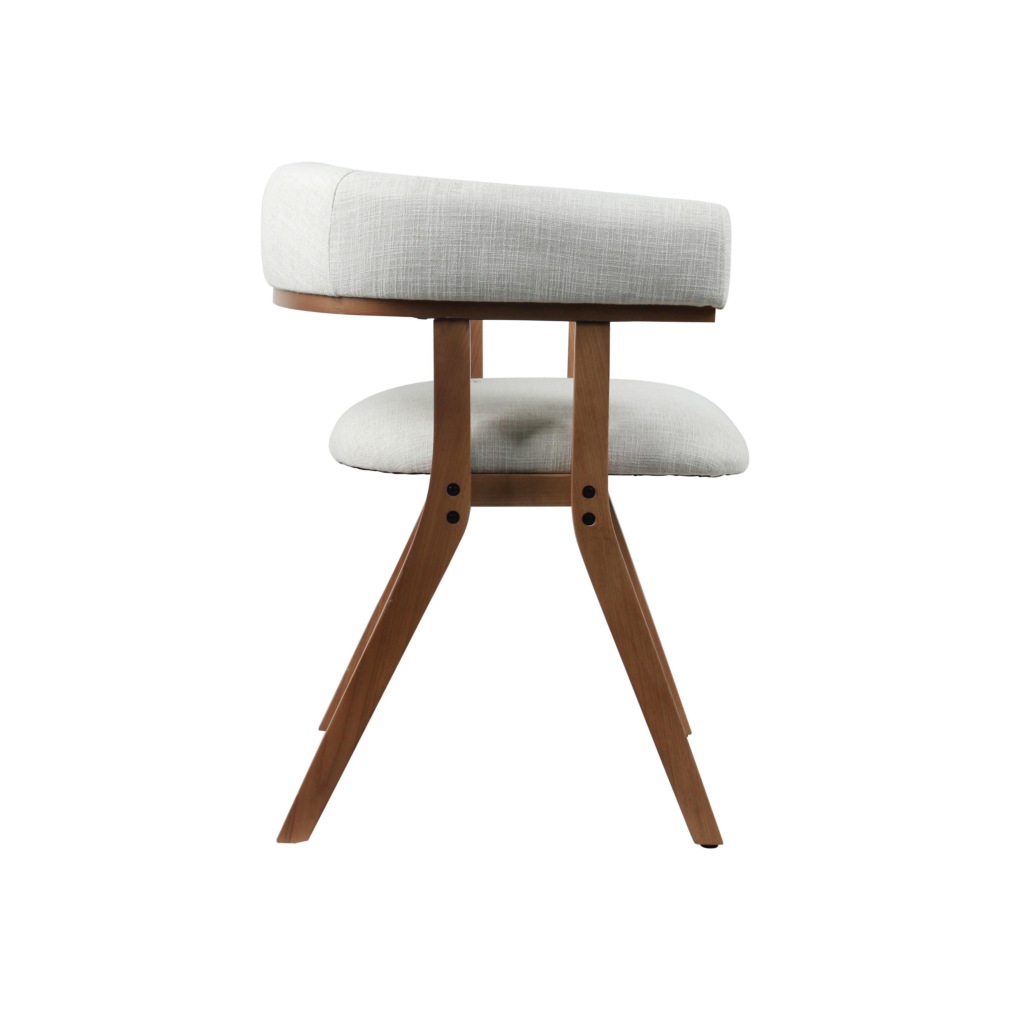 Modern Upholstered Dining Chairs Set of 2 with Solid Ash Wood Legs