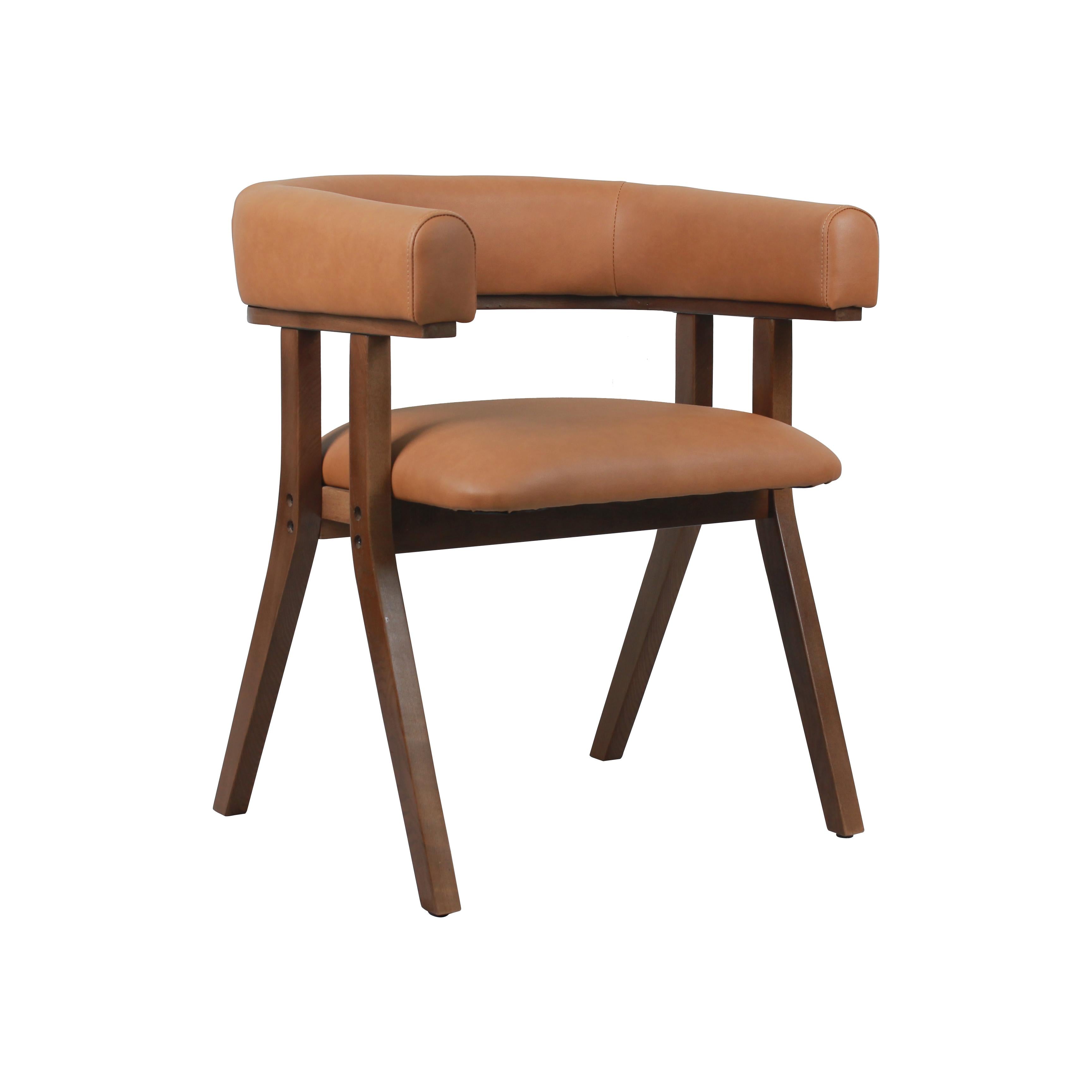 Modern Upholstered Dining Chairs Set of 2 with Solid Ash Wood Legs