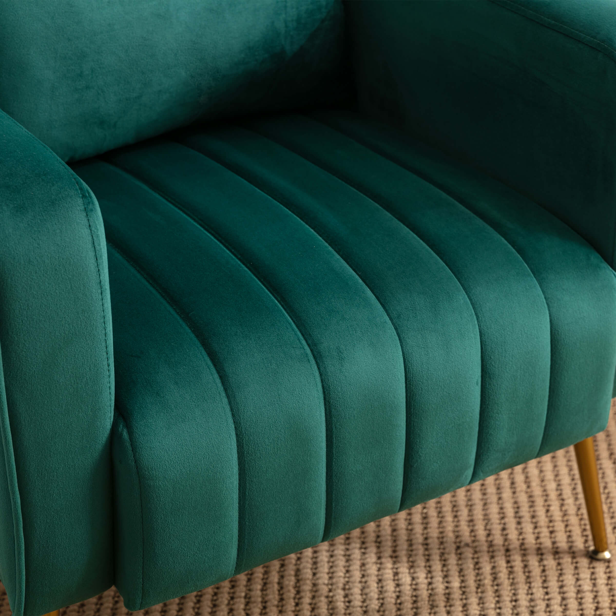 CHICAURA Wing Back Velvet Accent Armchair 1 PCS - XX87AC