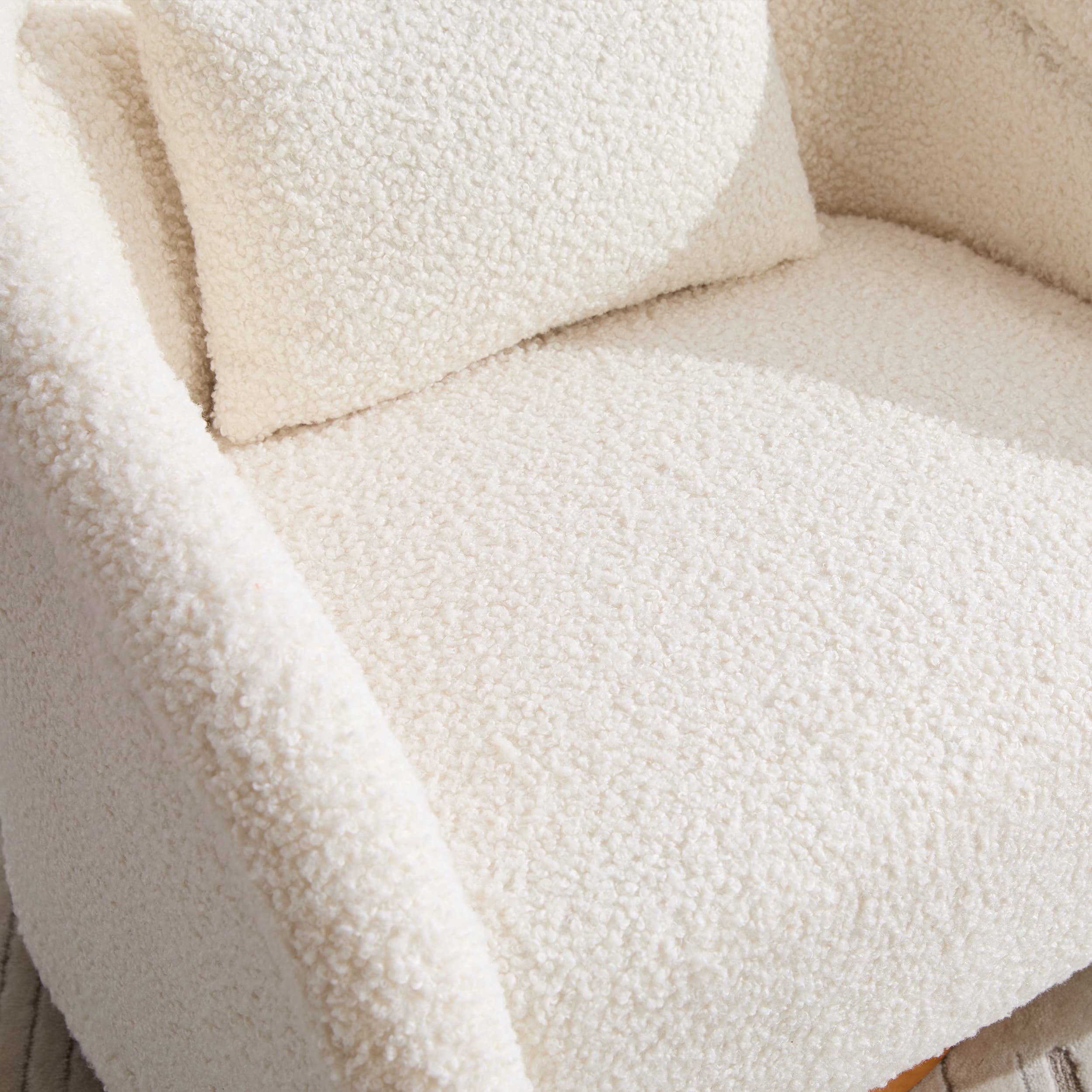 Velvet Pumpkin 360° Swivel Barrel Accent Chair