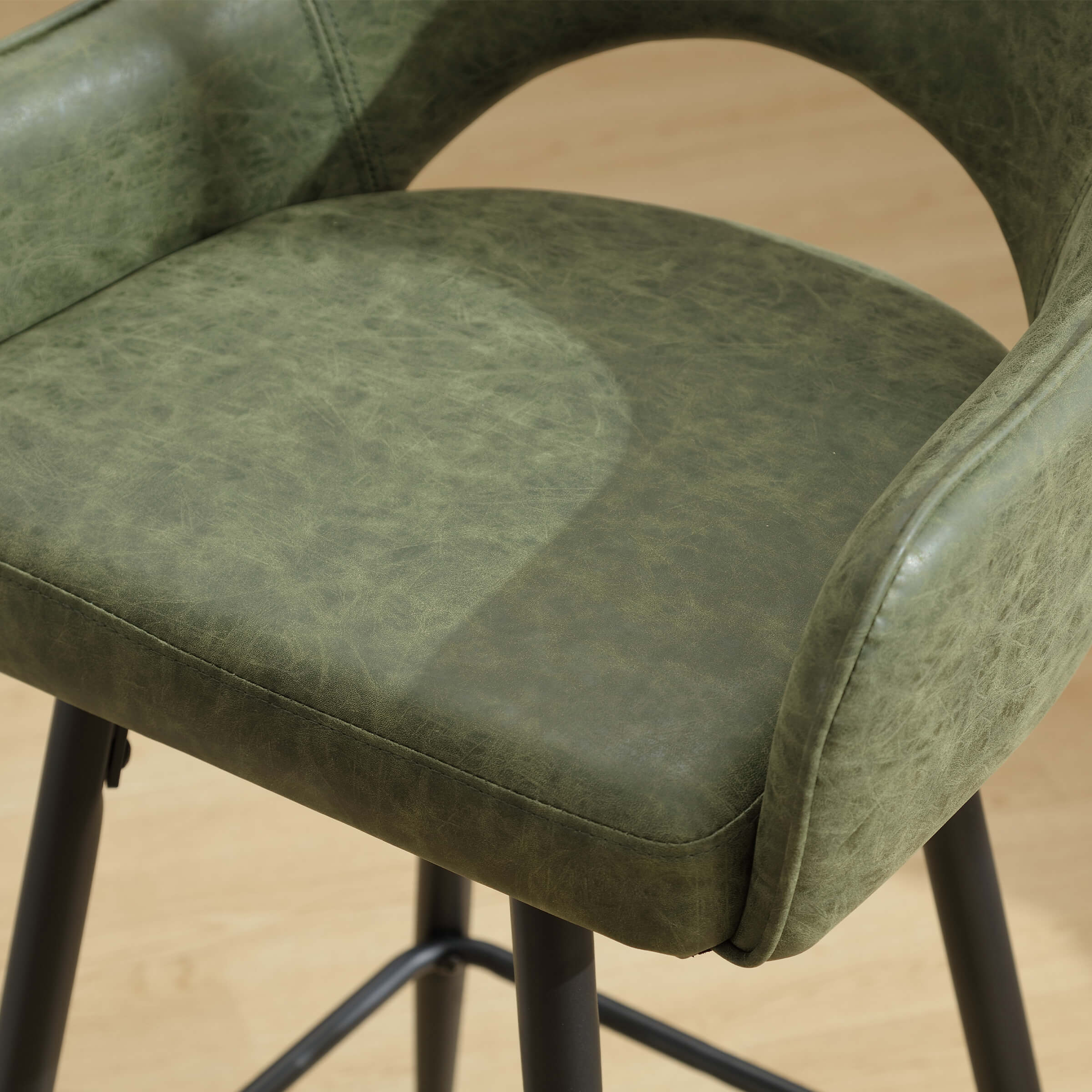 Seat cushion close-up green