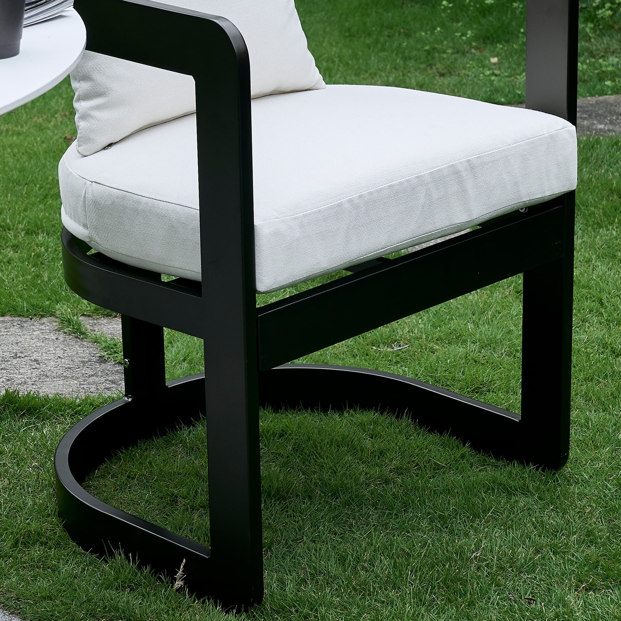 Base of chair leg and curved foot