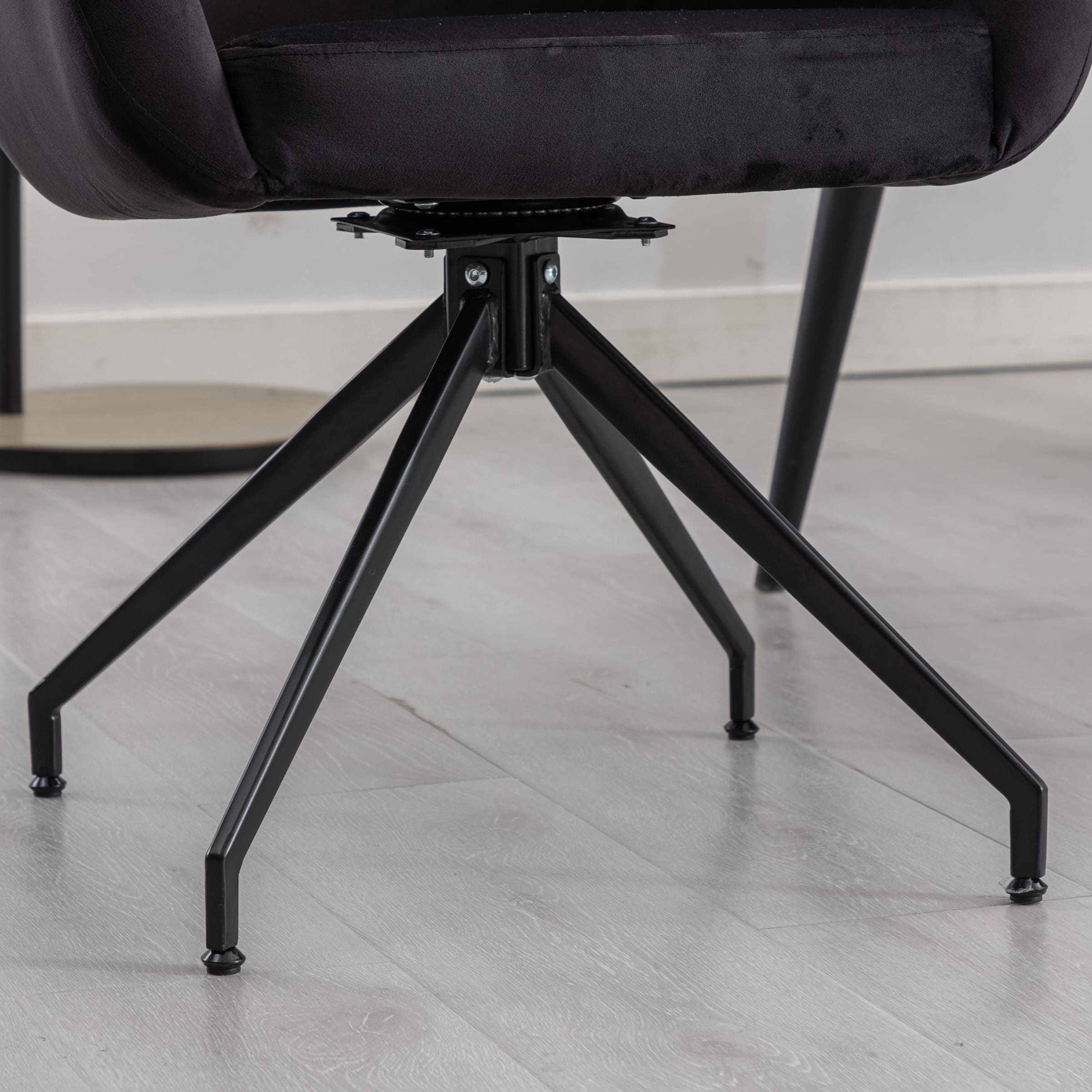 ROCITY 20" Swivel Black Boucle Chair 1 PCS - 3094DC