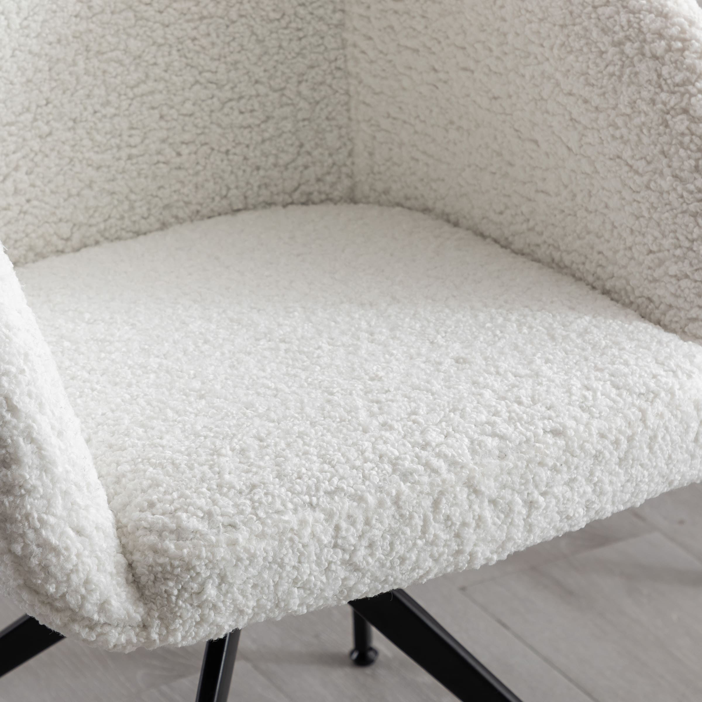 ROCITY 20" Swivel Black Boucle Chair 1 PCS - 3094DC
