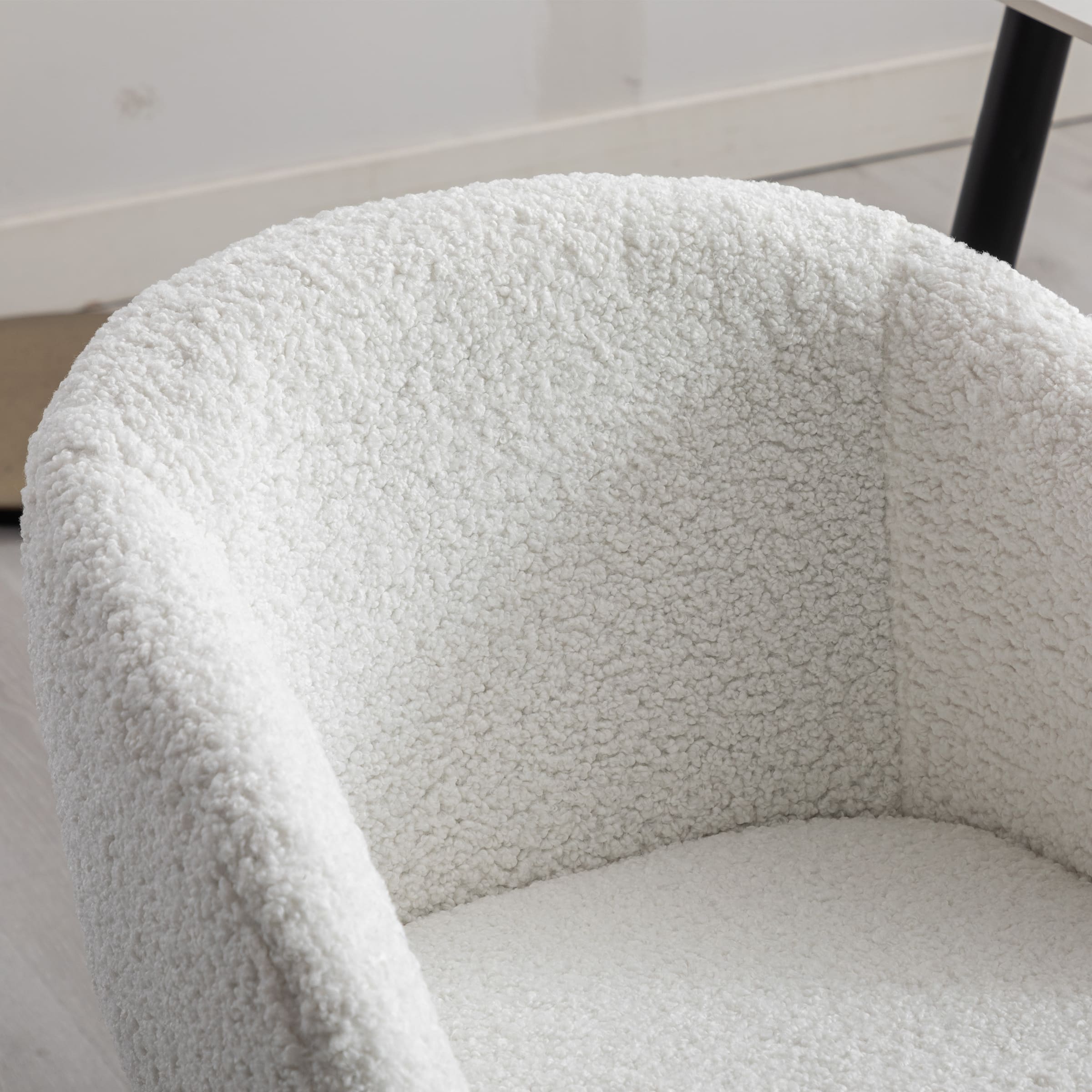 ROCITY 20" Swivel Black Boucle Chair 1 PCS - 3094DC