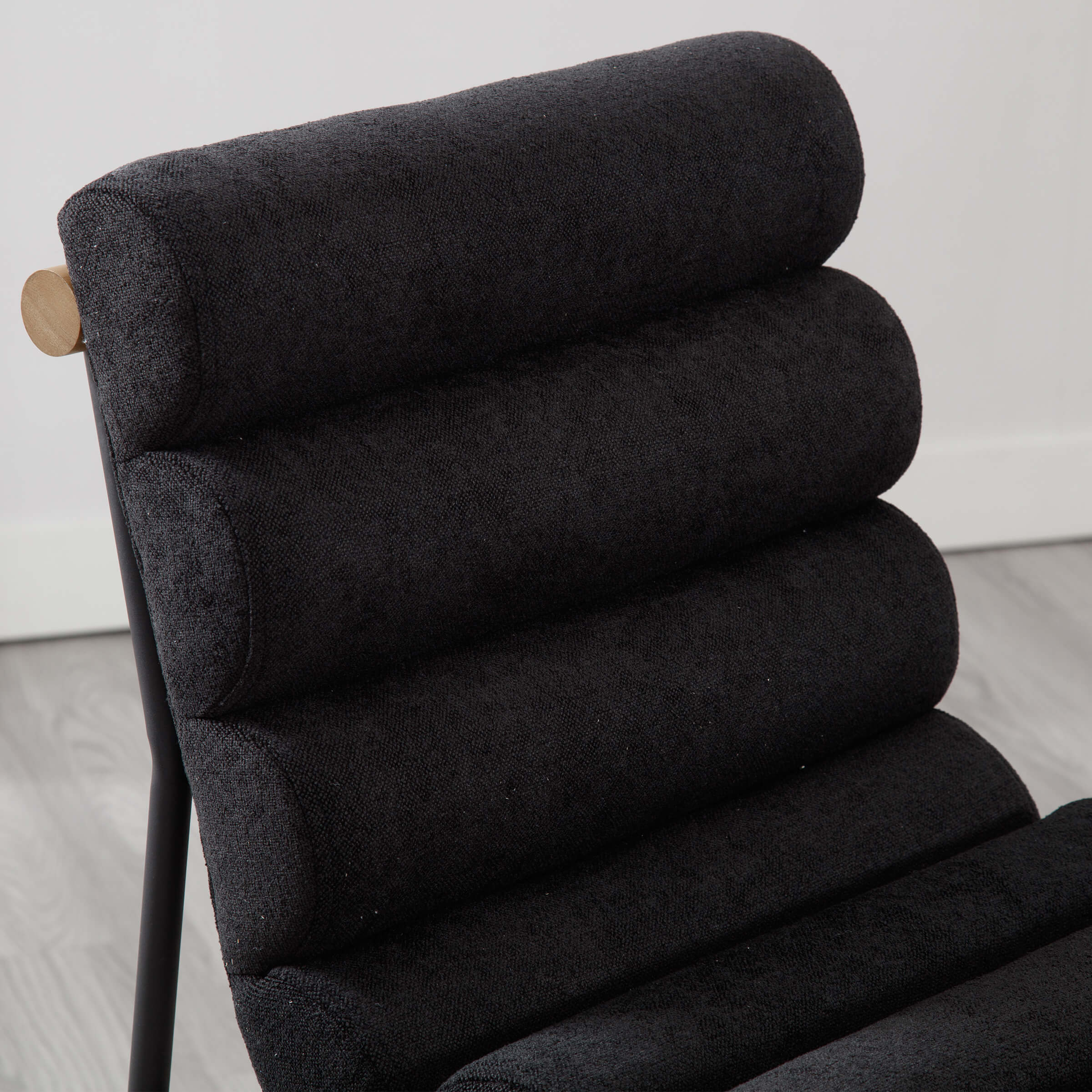 Close-up of black upholstery