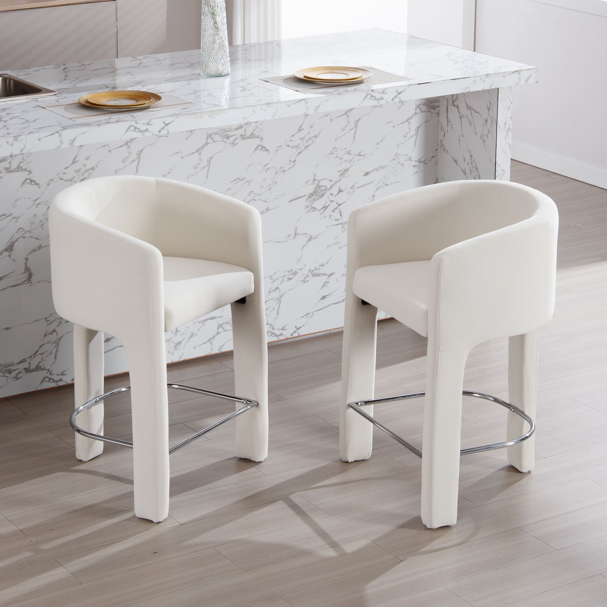 ROCITY 26'' Barrel Counter Stools 1 PCS - 55012CS