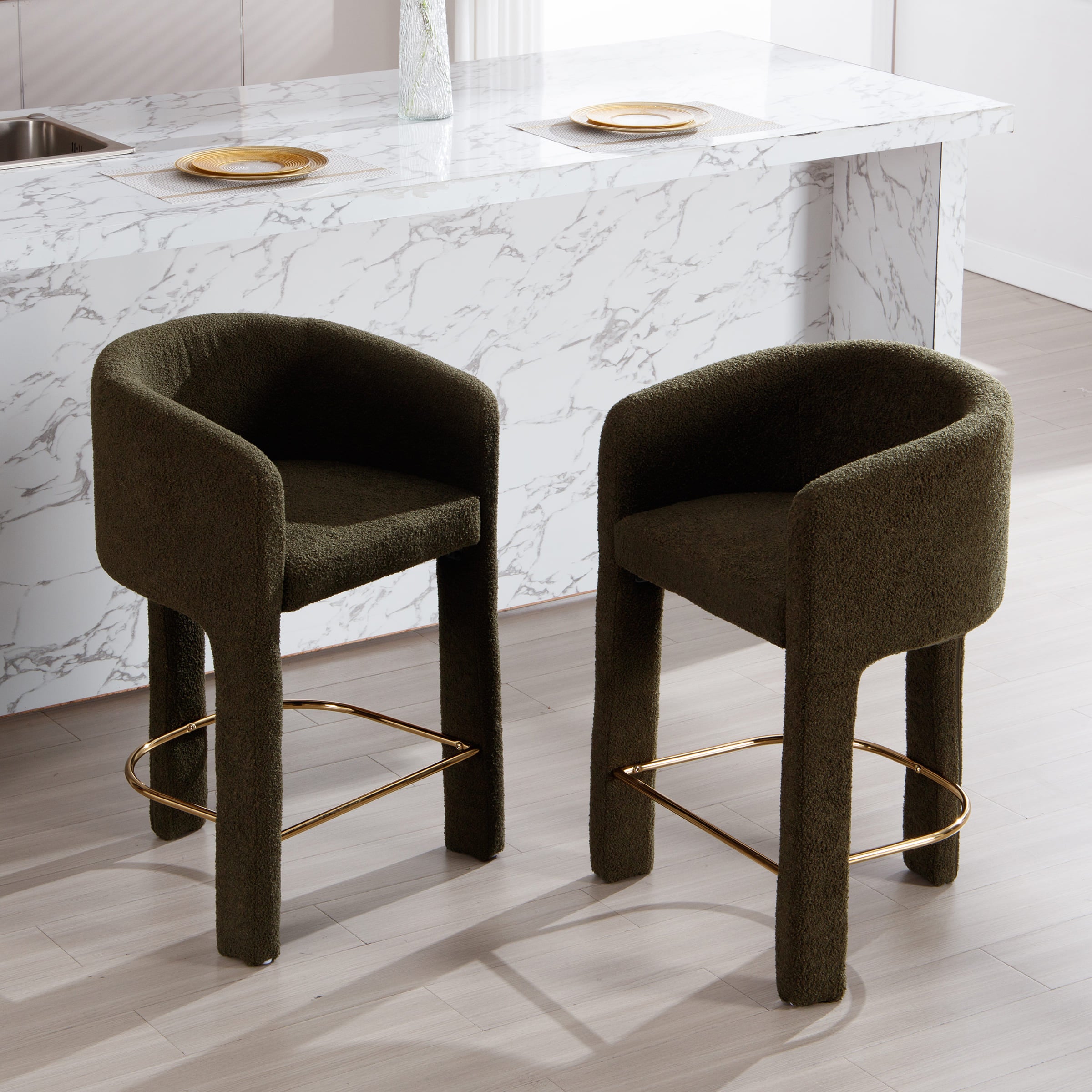 ROCITY 26'' Barrel Counter Stools 1 PCS - 55012CS