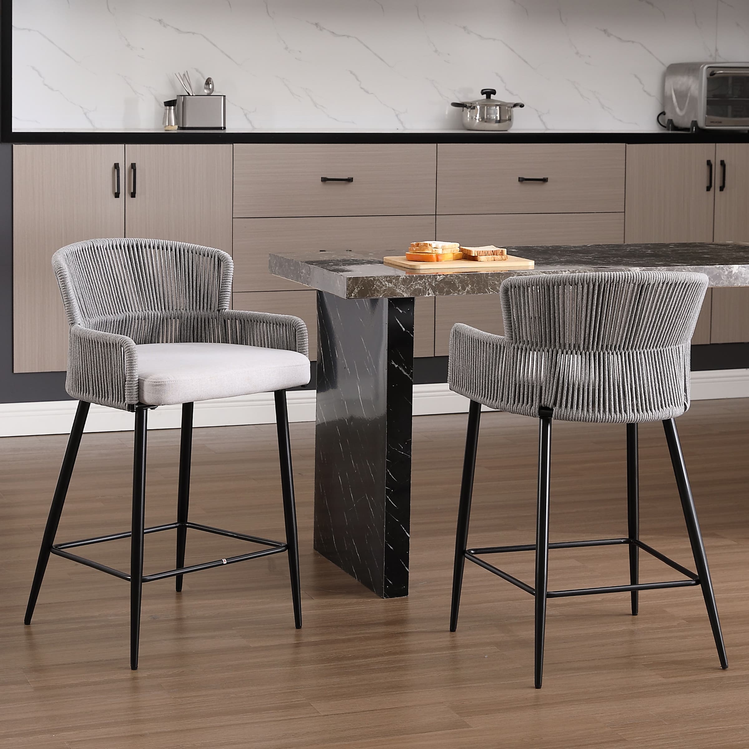 ROCITY 26'' Woven Counter Height Bar Stools Set of 2 - 24510CS