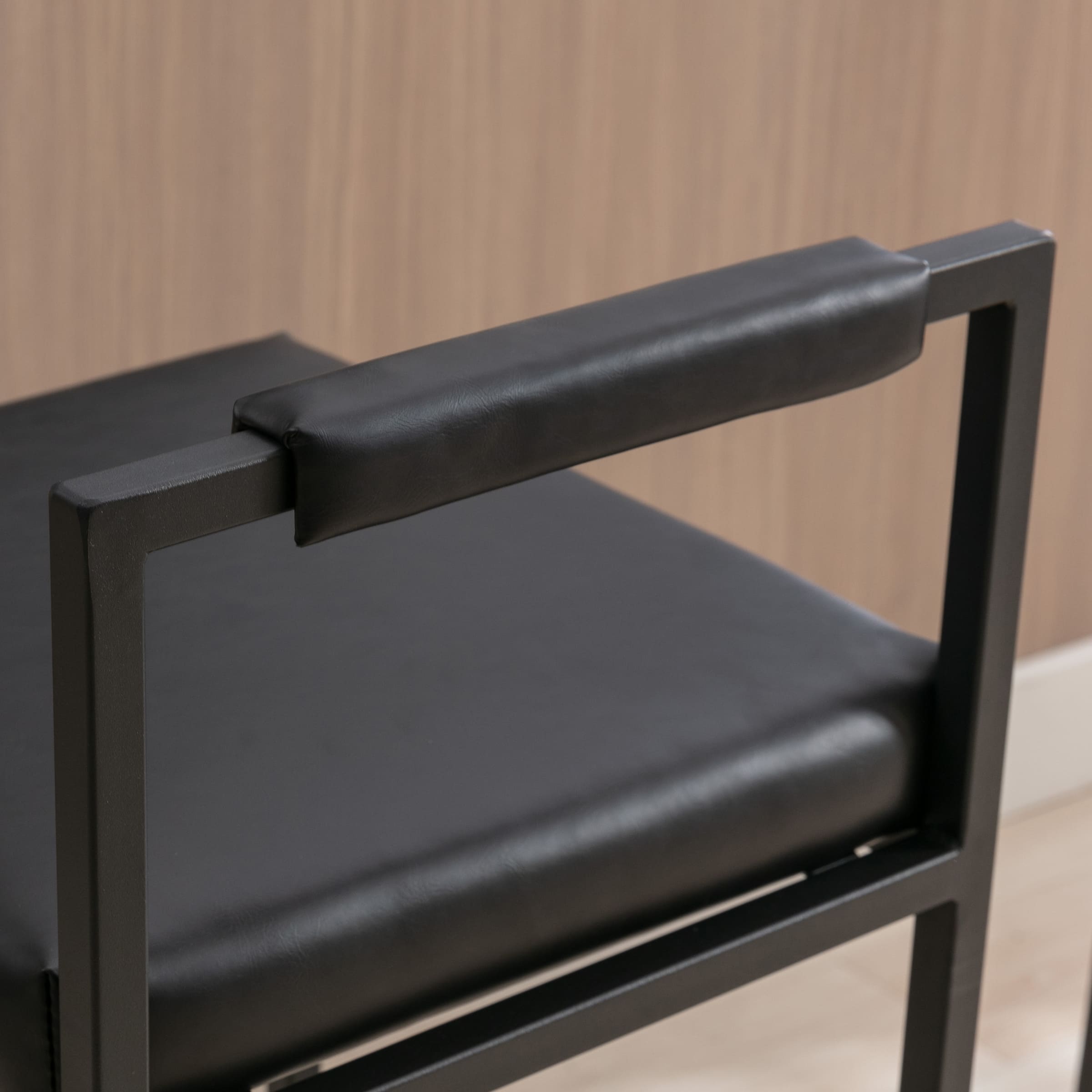 Close-up of seat and frame junction