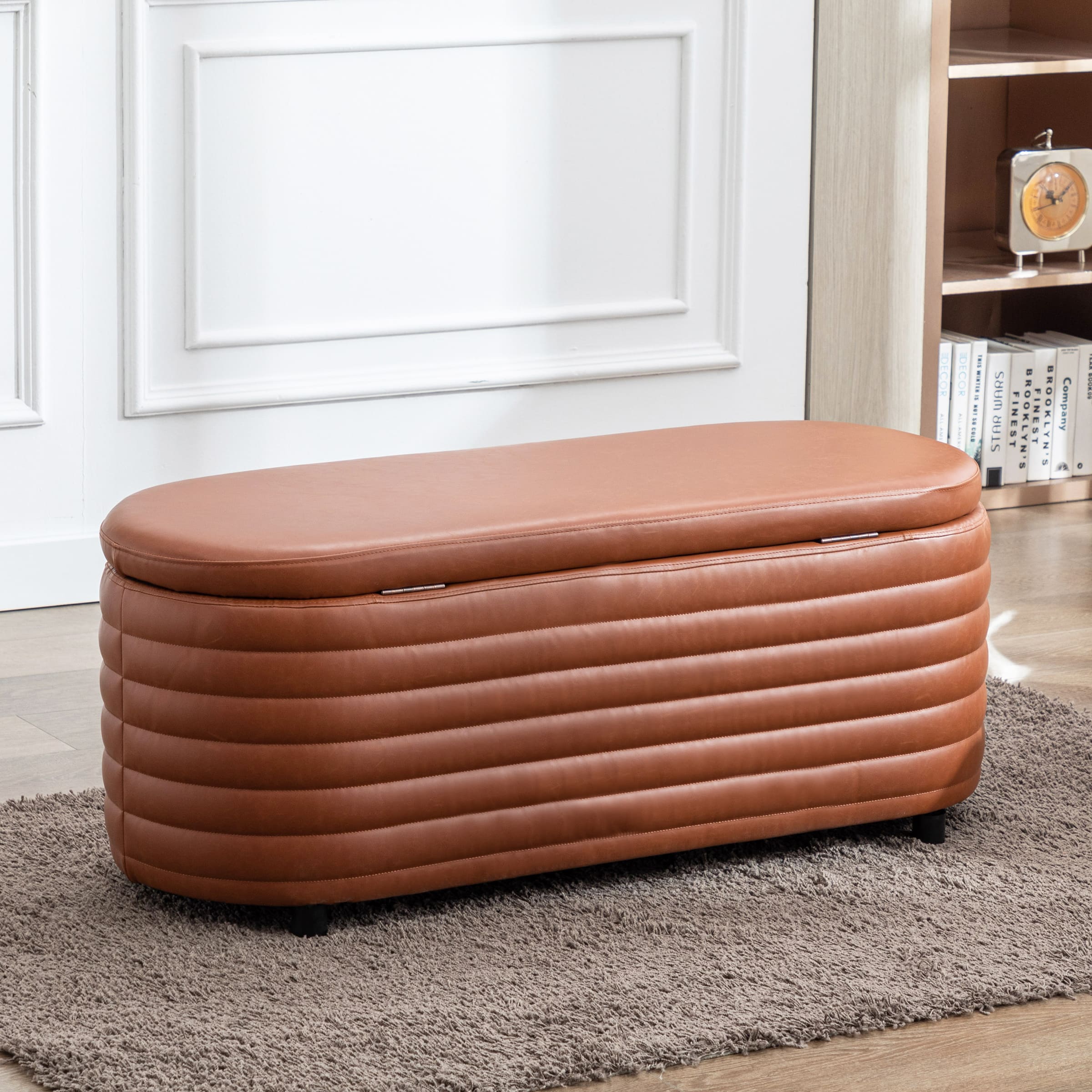 ROCITY 45" Comfy Upholstered Storage Bench - 2436BH