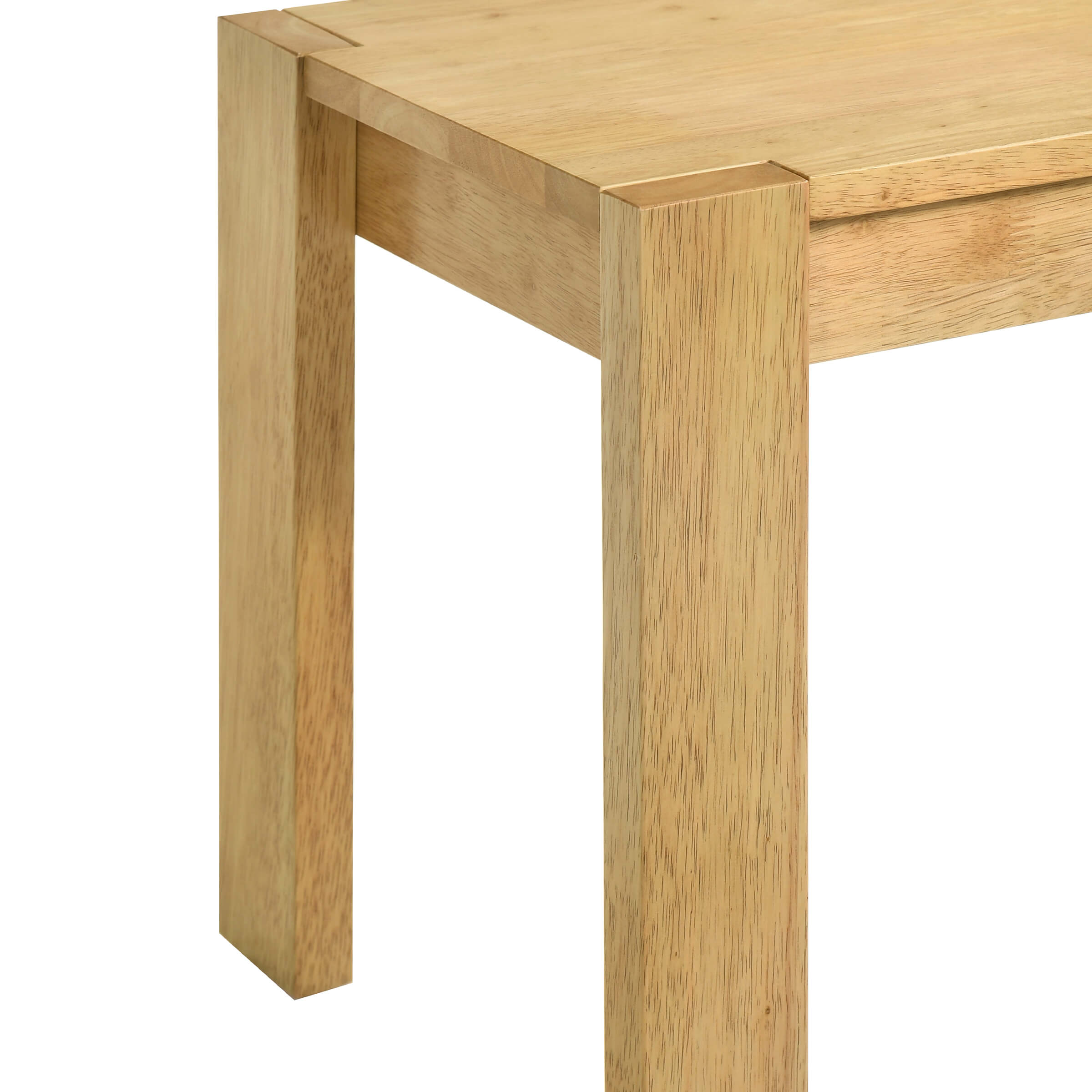 Close-up of bench corner and leg join