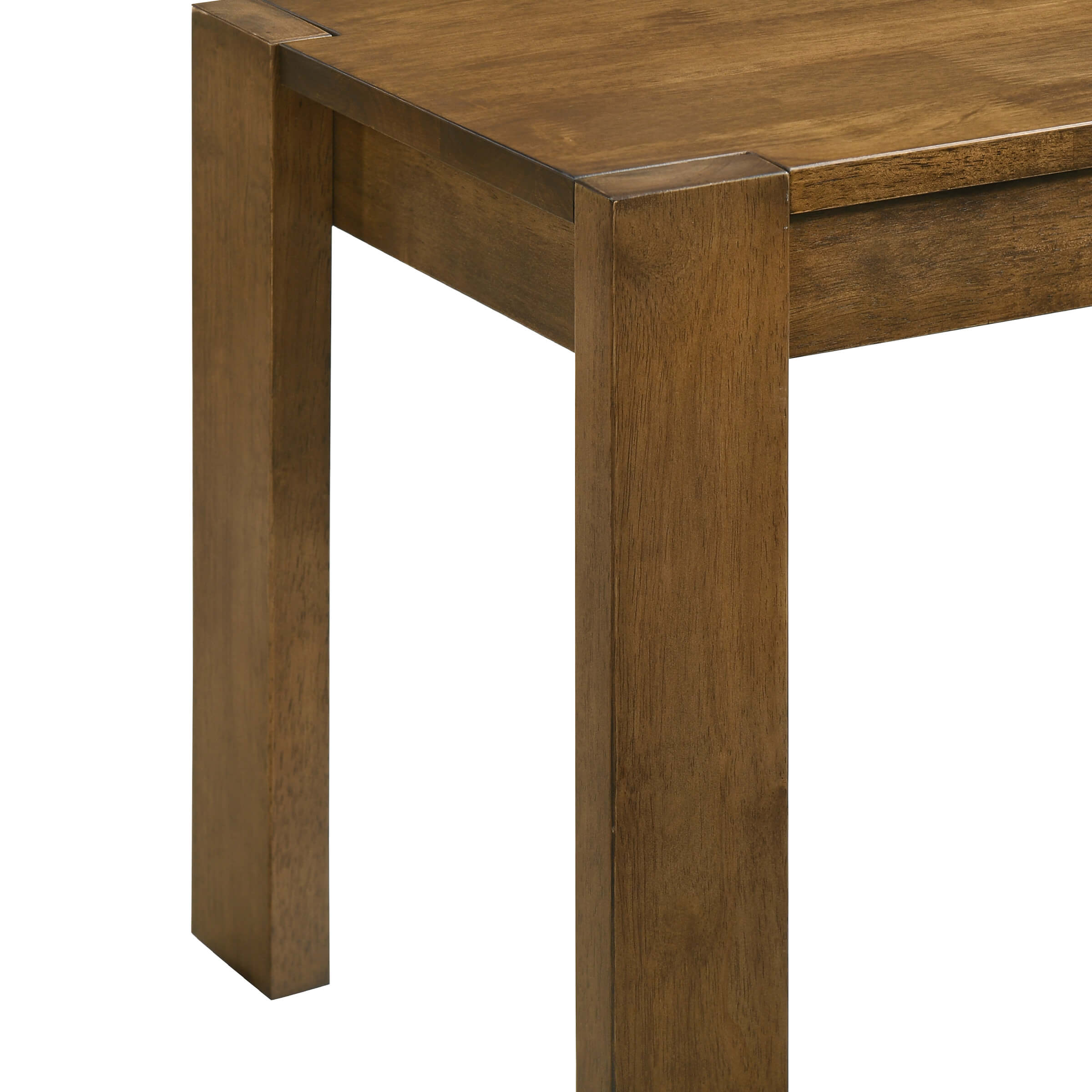 Corner join close-up of bench leg