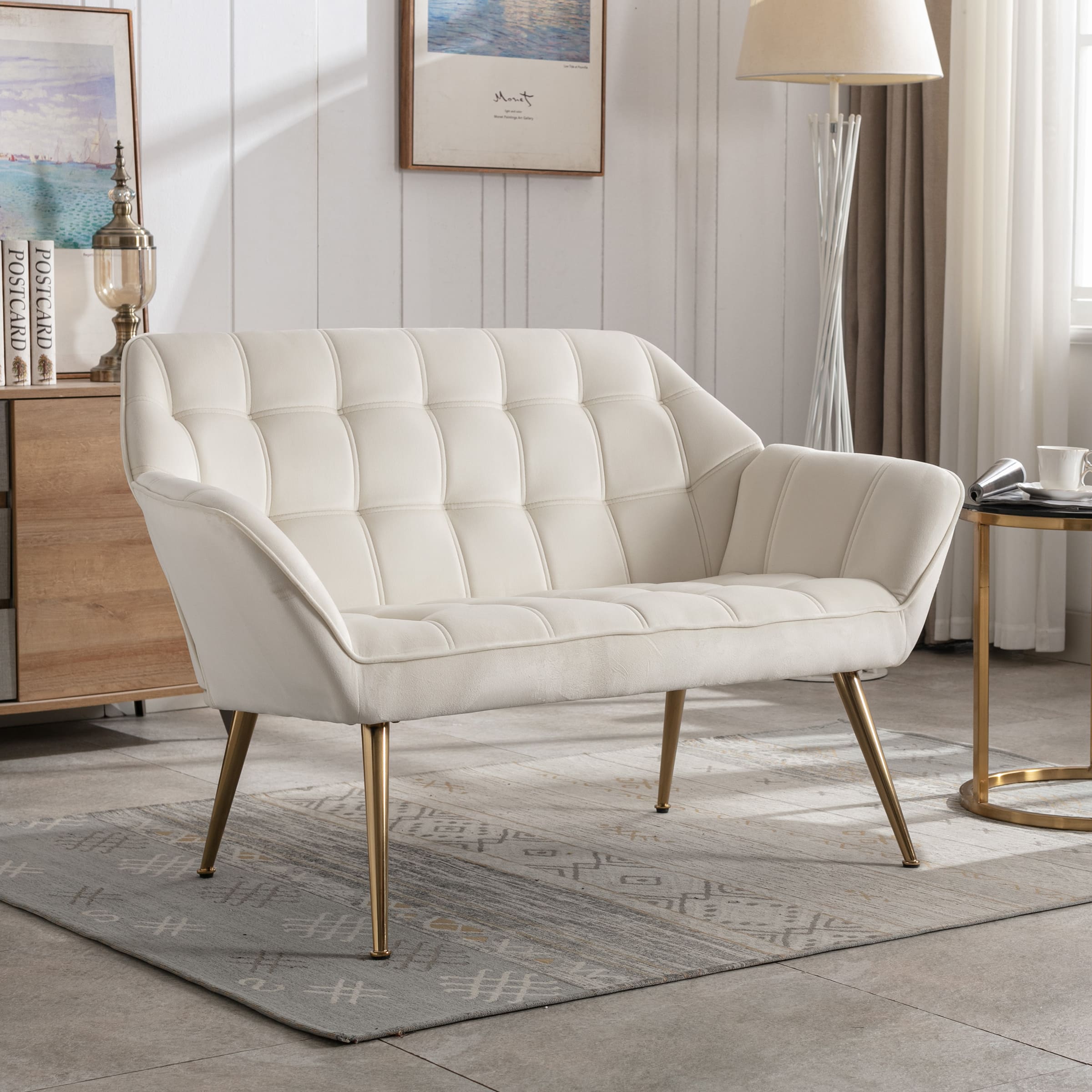 ROCITY 48"W Modern Small Loveseat Sofa - 8904AC