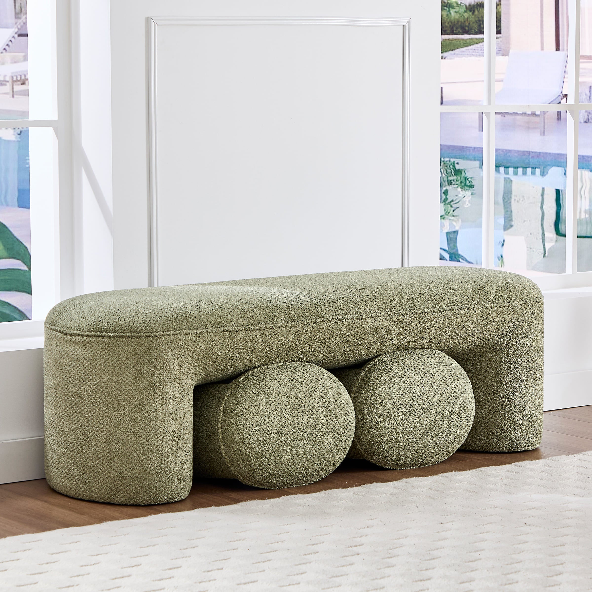 ROCITY 53 Bedroom Bench with 2 Small Stools - 2653BH