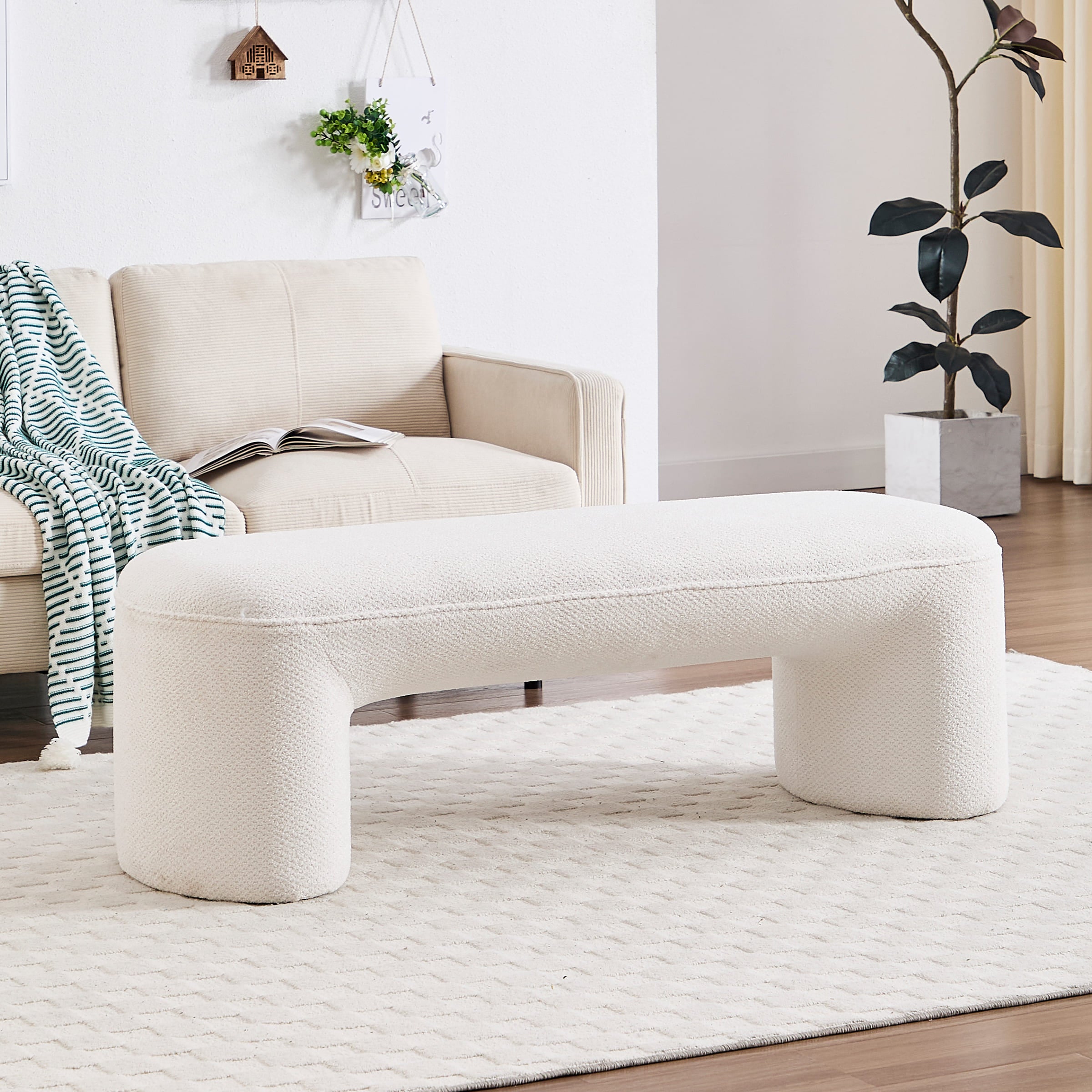 ROCITY 53 Bedroom Bench with 2 Small Stools - 2653BH