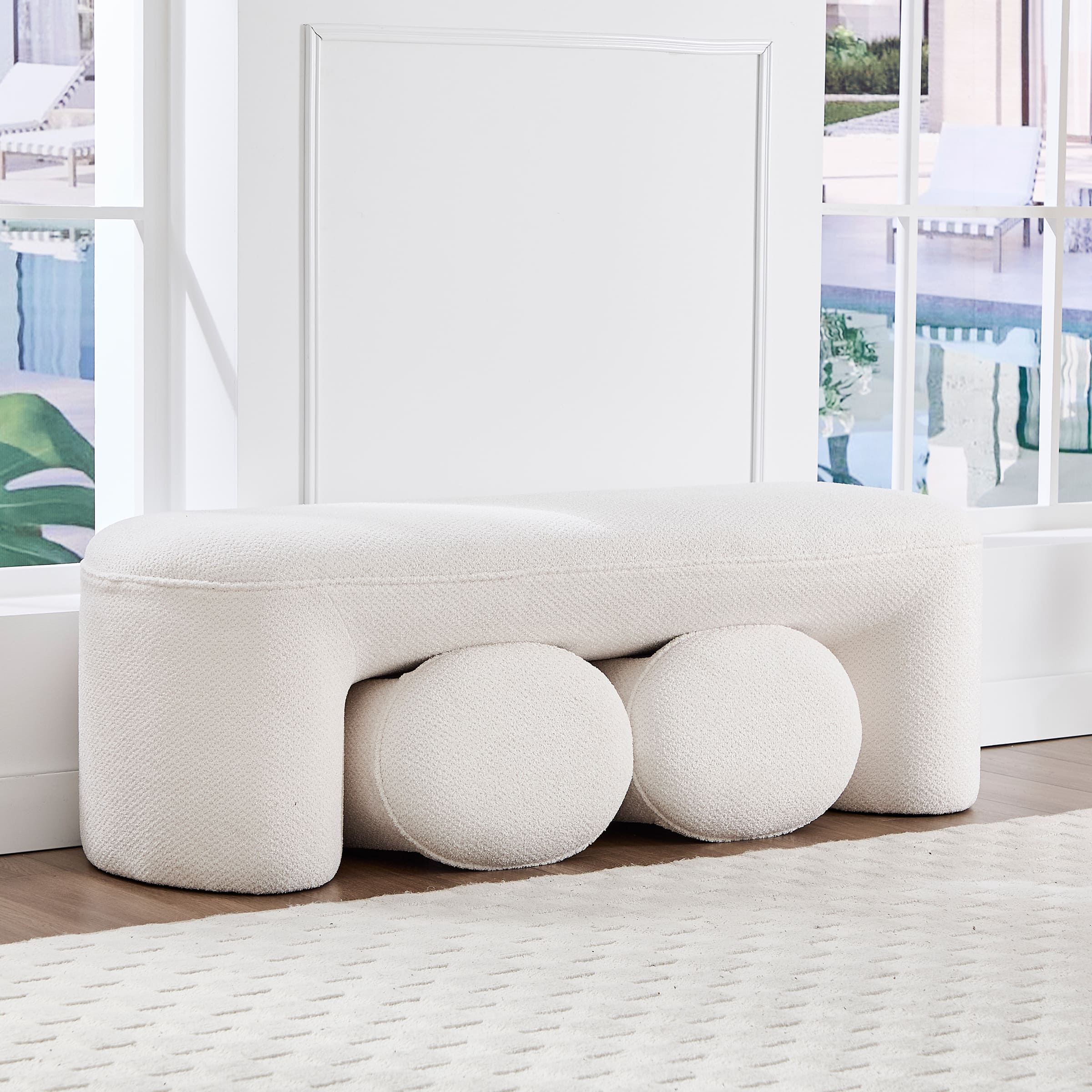 ROCITY 53 Bedroom Bench with 2 Small Stools - 2653BH