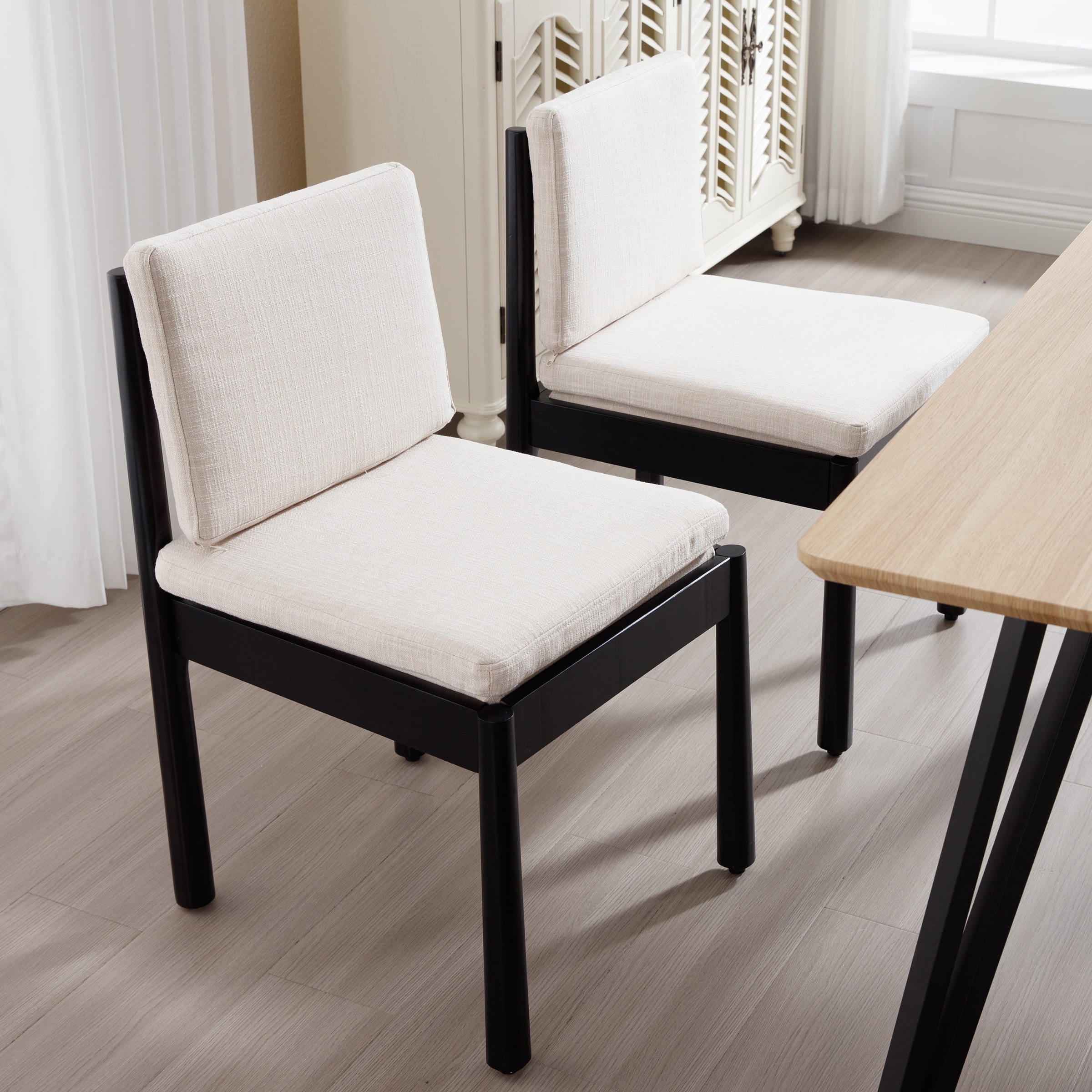 椅子 MARUNIMediterraneanCharles / Setof2 Armless Wood Dining Chairs Set of 2 - 1965DC