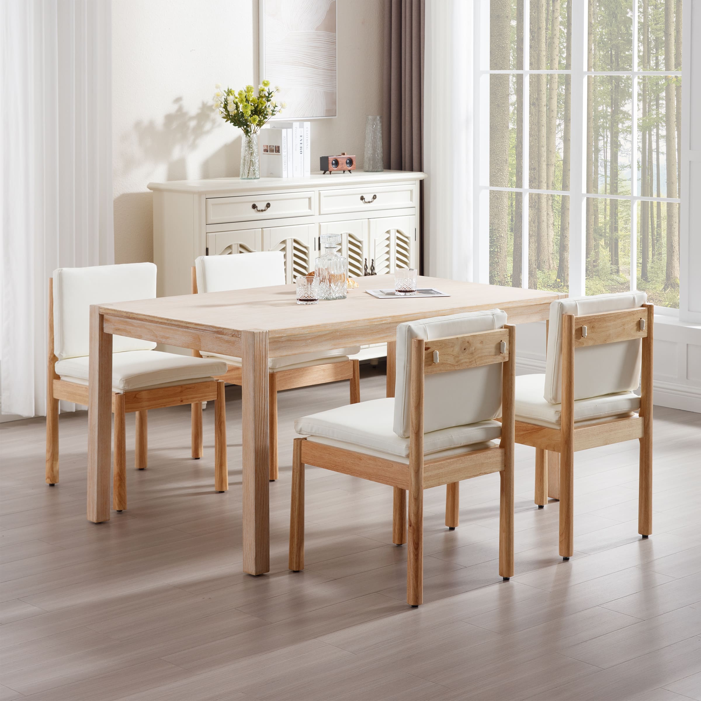 ROCITY Armless Wood Dining Chairs Set of 2 - 1965DC