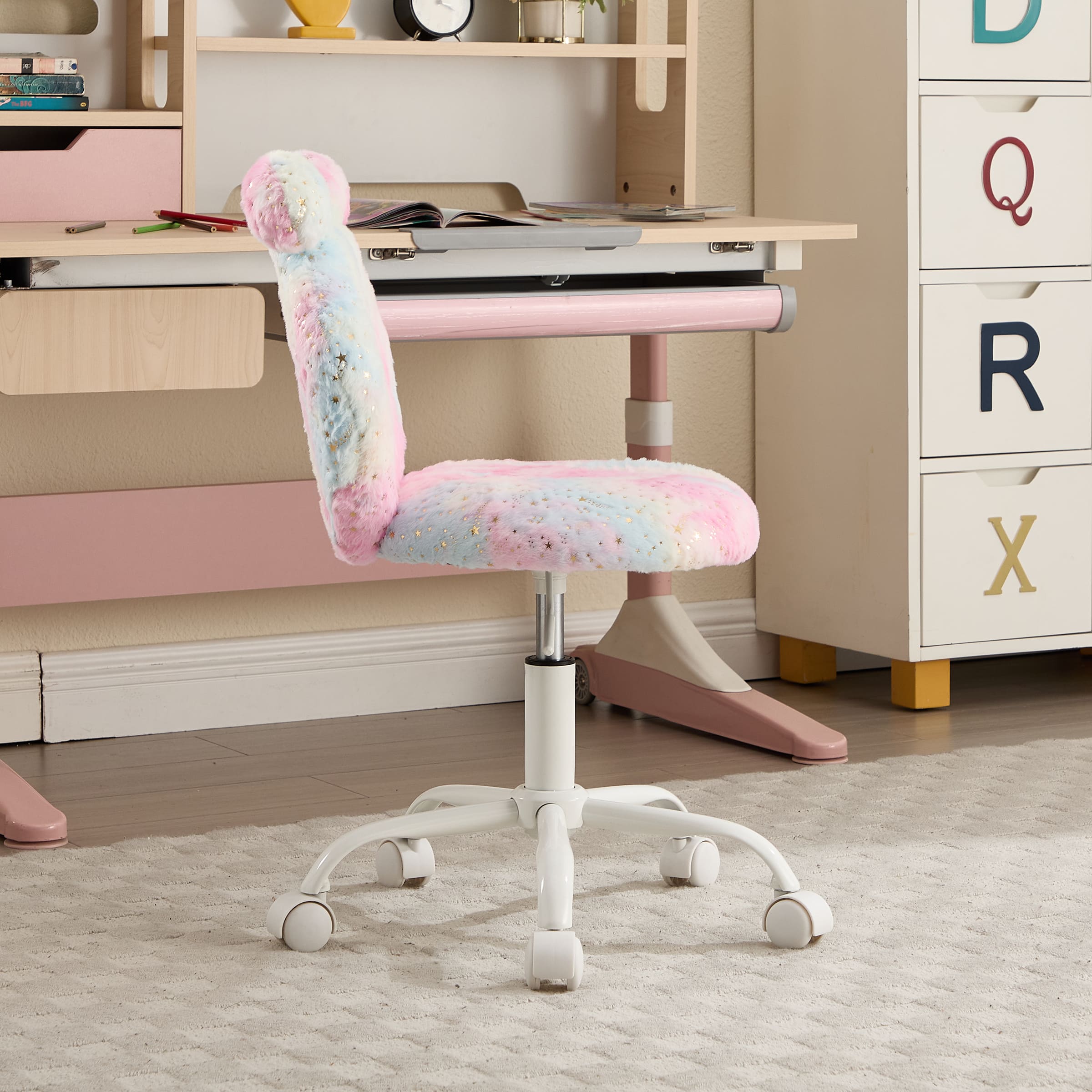 ROCITY Cute Bunny Ear Backrest Kids Desk Chairs - 4001KC