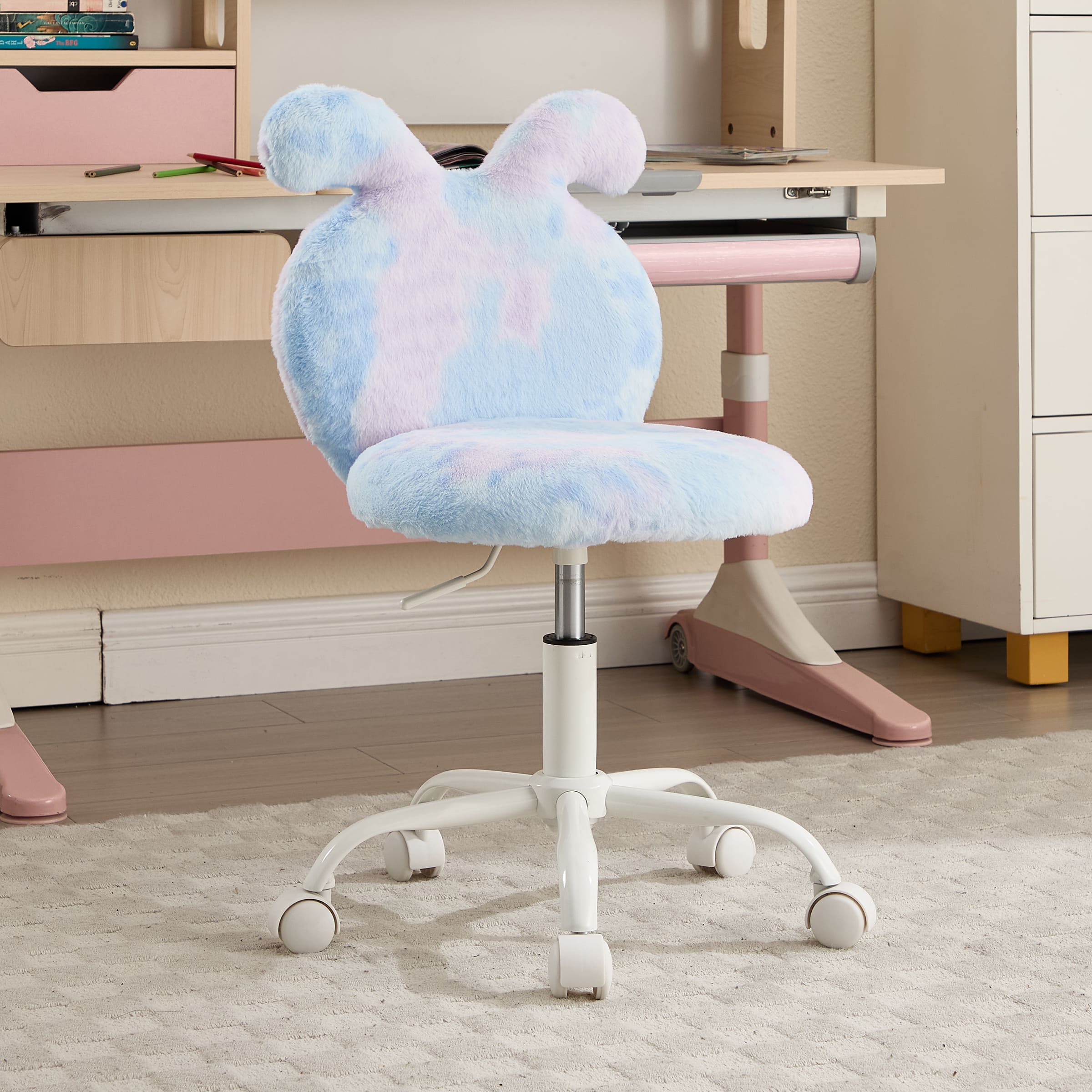 ROCITY Cute Bunny Ear Backrest Kids Desk Chairs - 4001KC