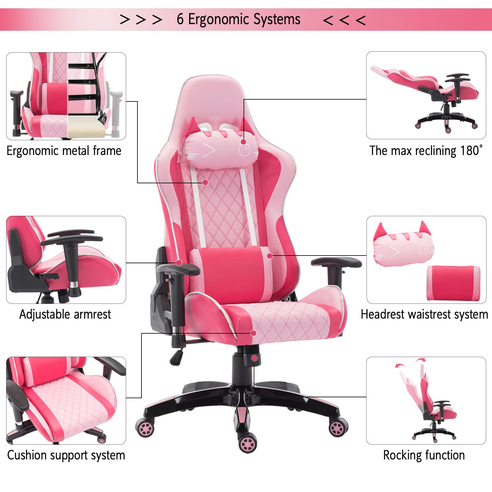 ROCITY Reclining PC Gaming Chair 1 PCS - X148OC