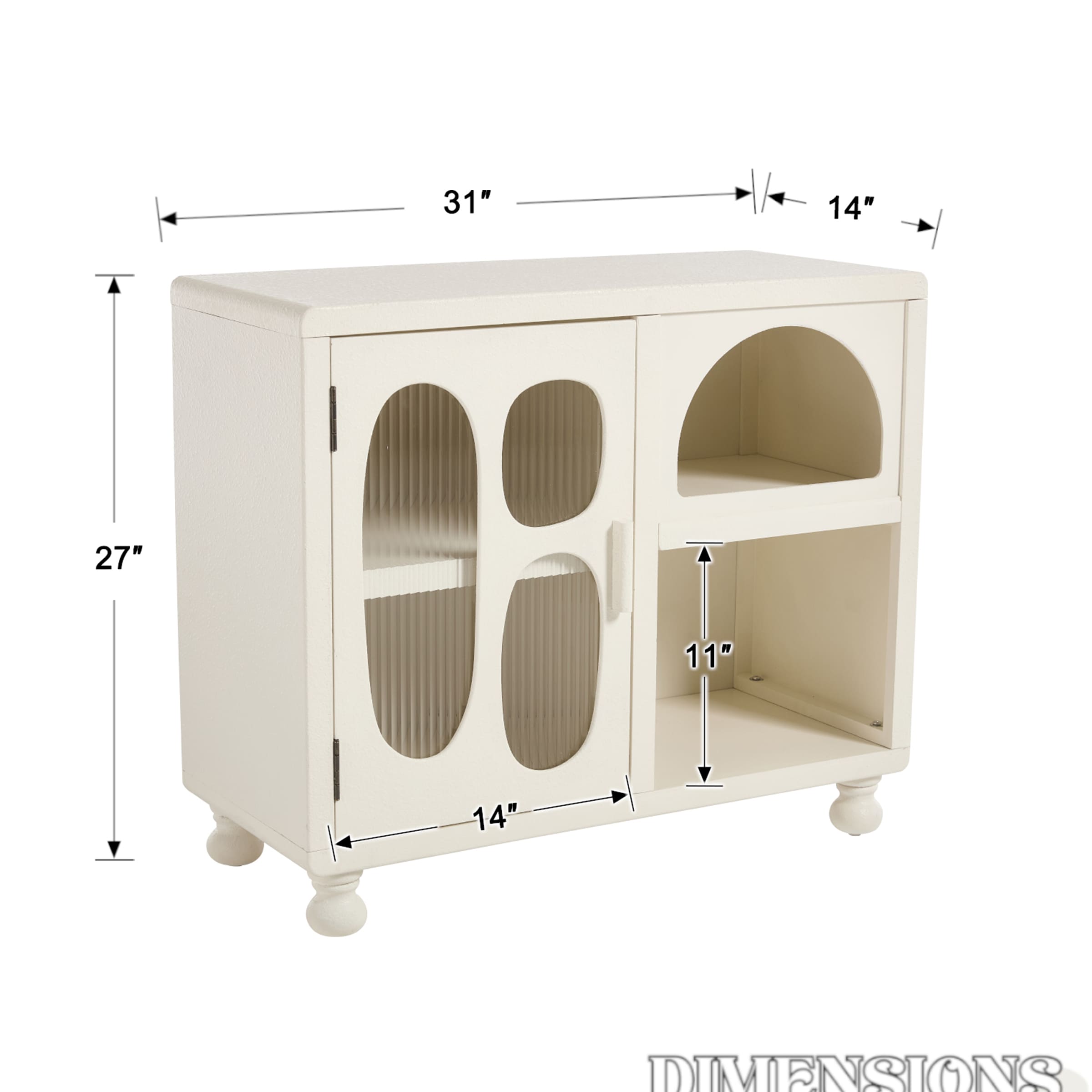 ROCITY Hollow Display Cabinet with Irregular Door - 41538&41539CB