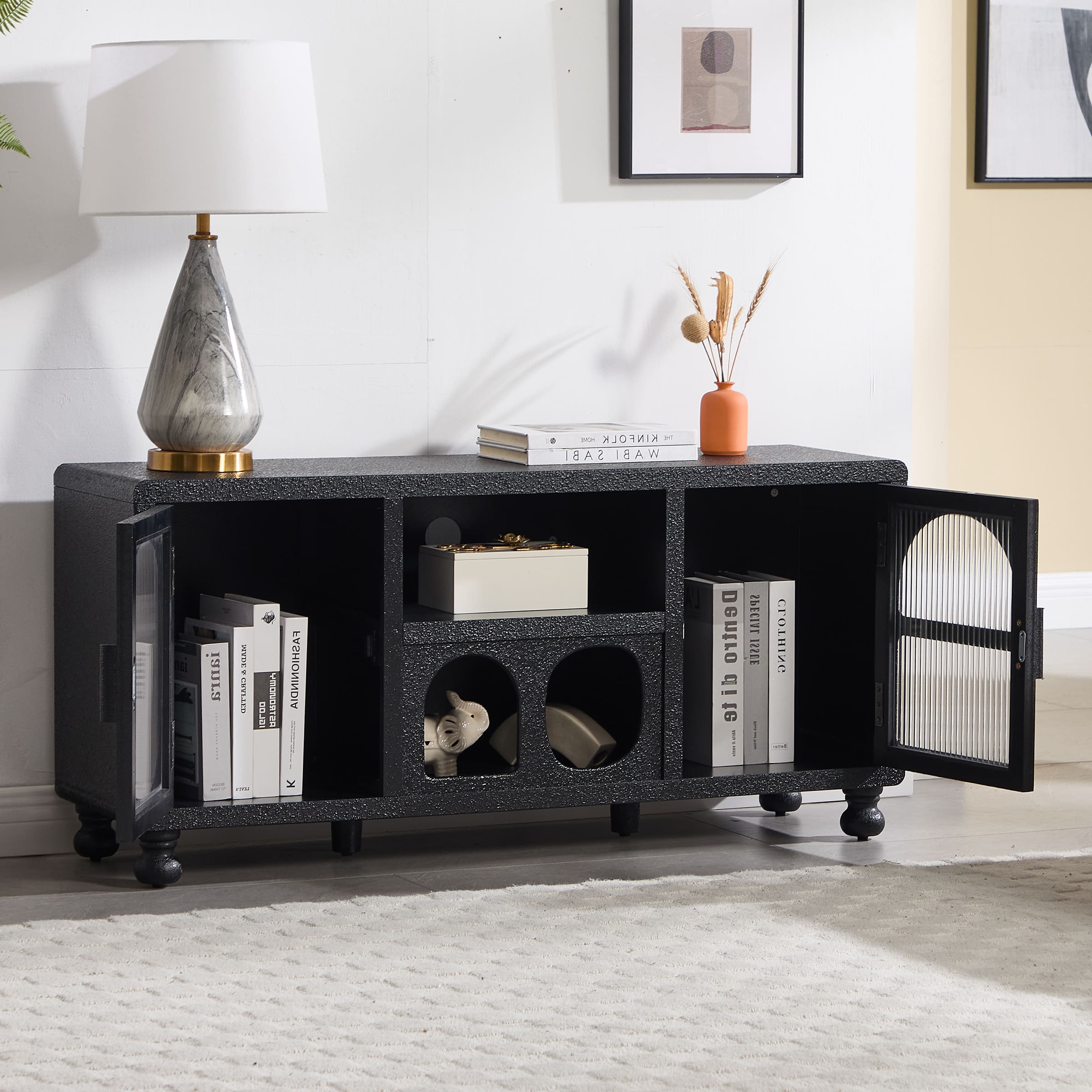 ROCITY Hollow Display Cabinet with Irregular Door - 41538&41539CB
