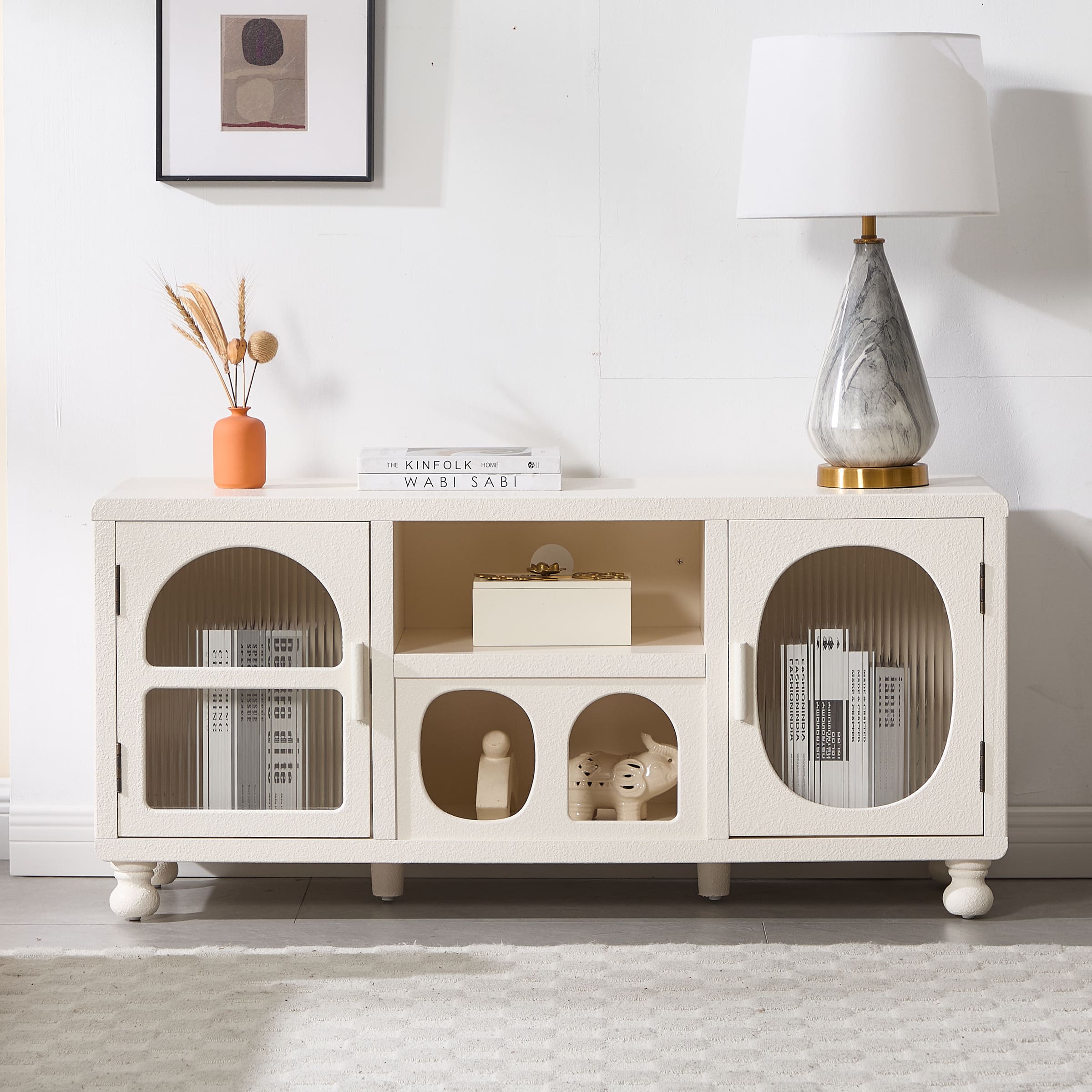 ROCITY Hollow Display Cabinet with Irregular Door - 41538&41539CB