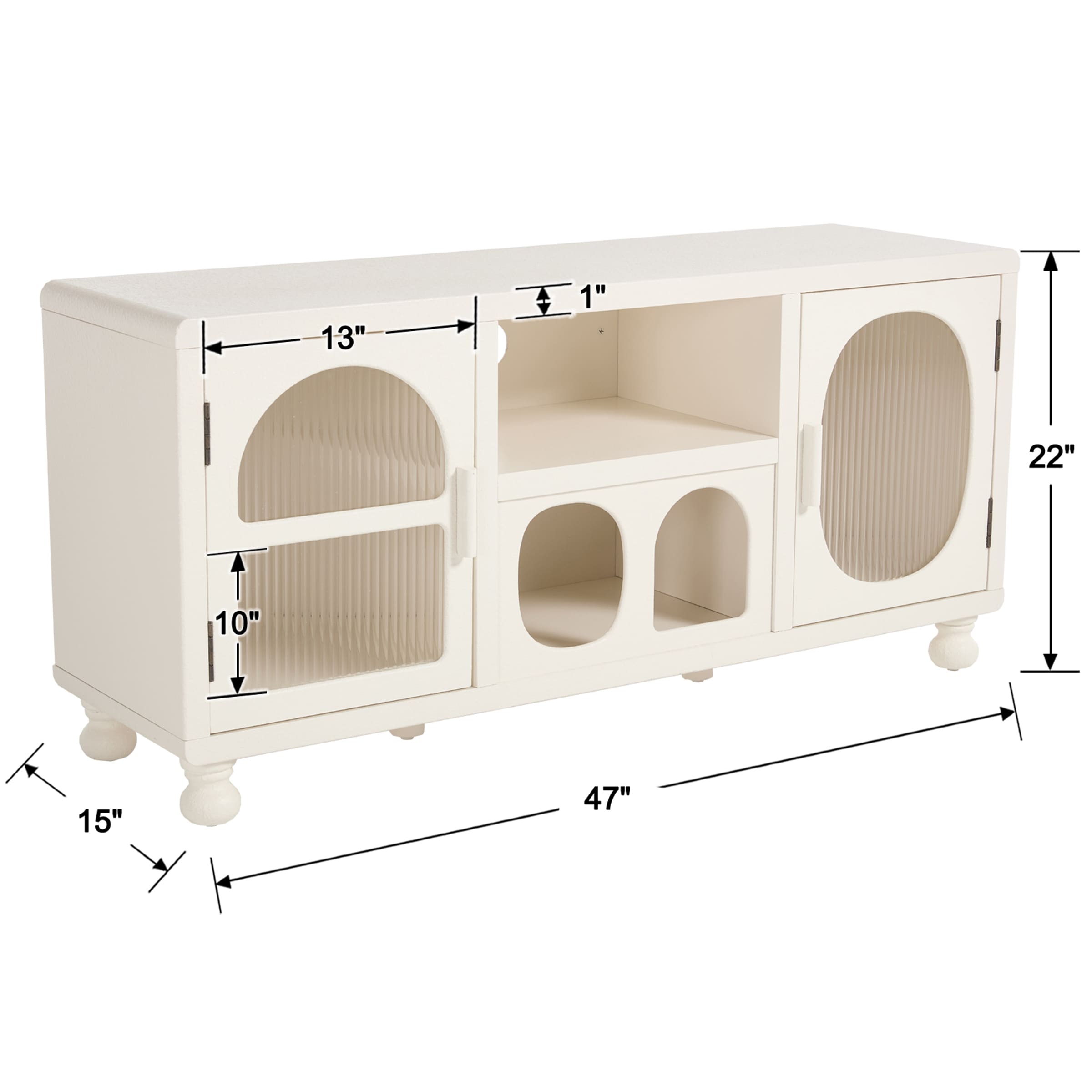 ROCITY Hollow Display Cabinet with Irregular Door - 41538&41539CB