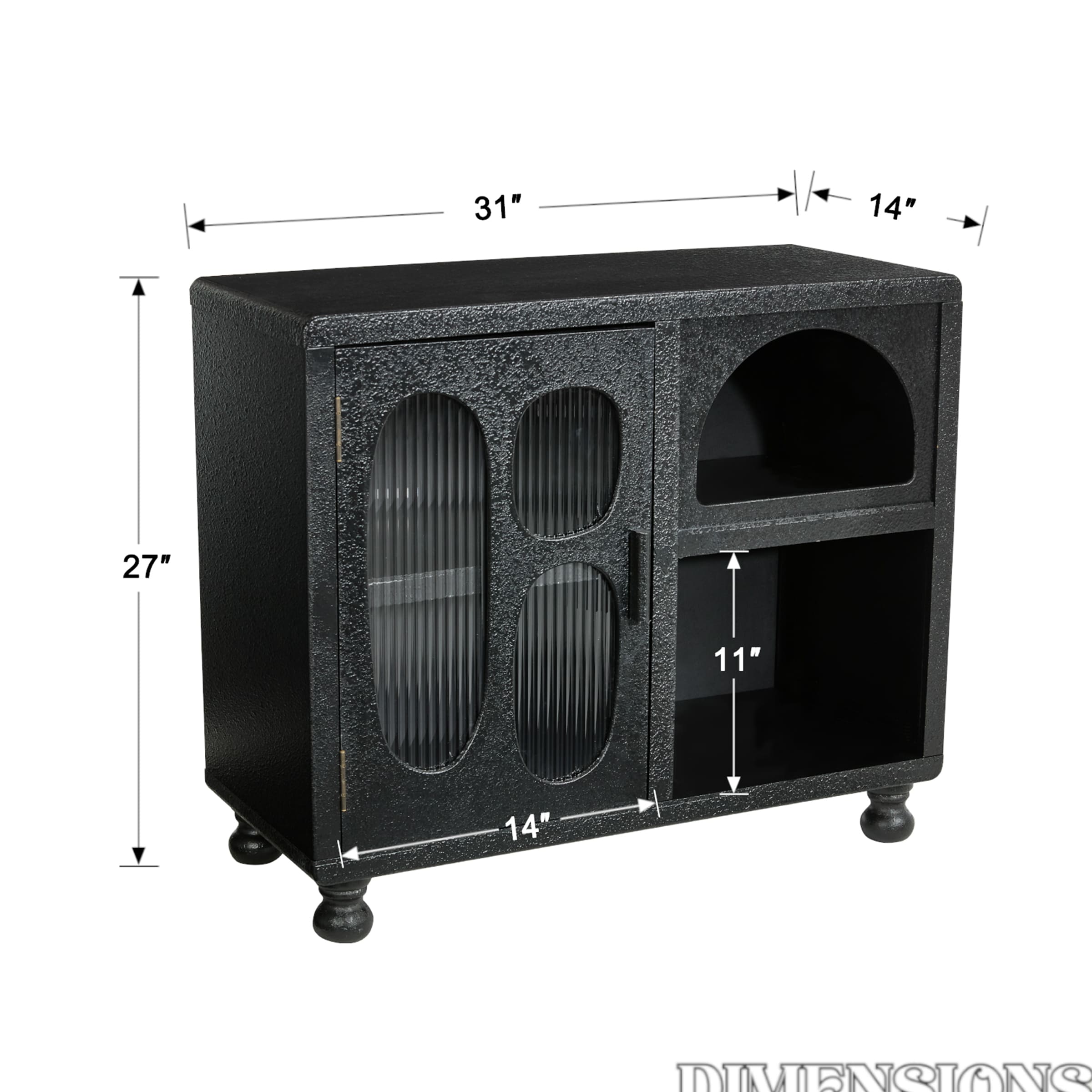 ROCITY Hollow Display Cabinet with Irregular Door - 41538&41539CB