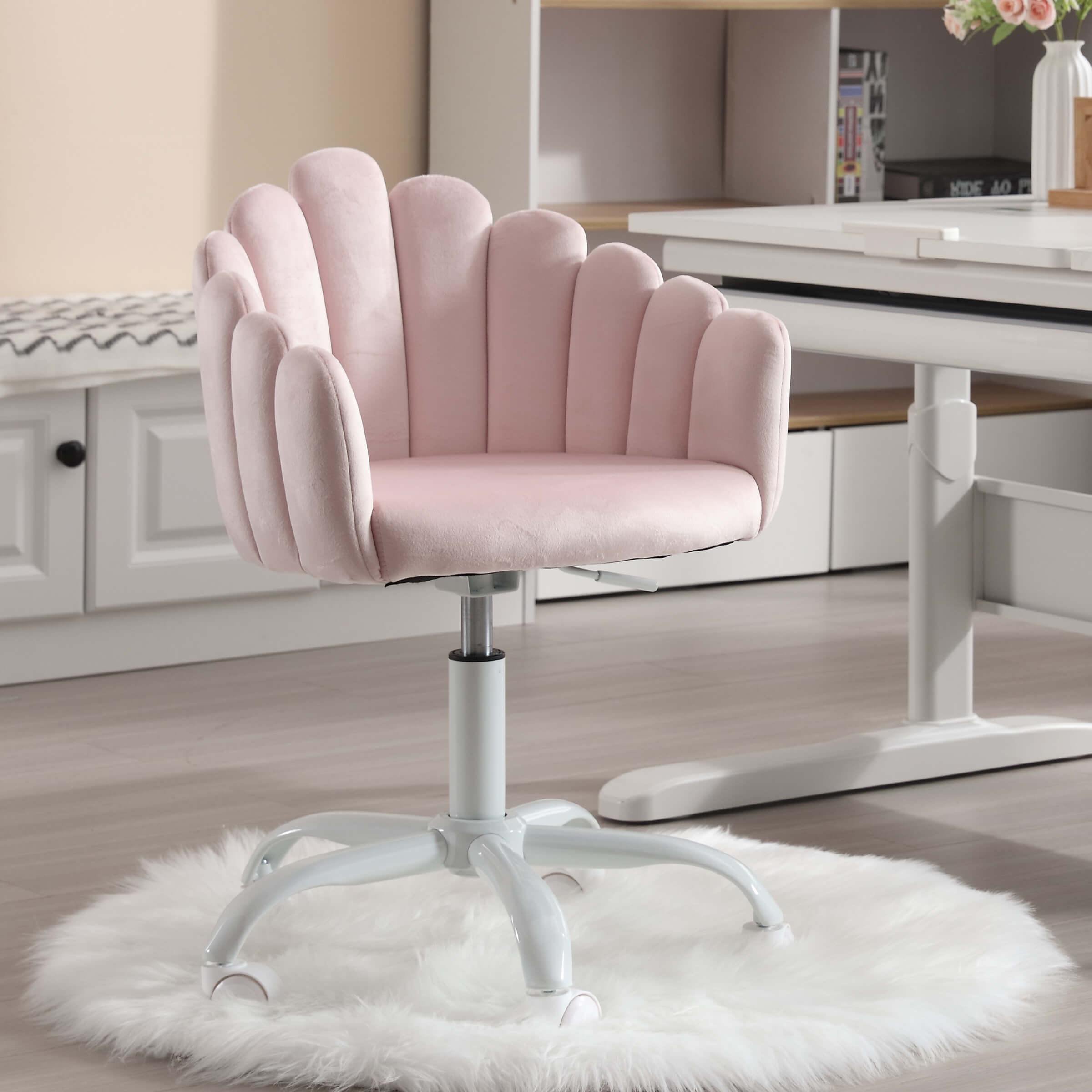 ROCITY Kids Cute Shell Shaped Swivel Adjustable Desk Chair 1 PCS - X403KC