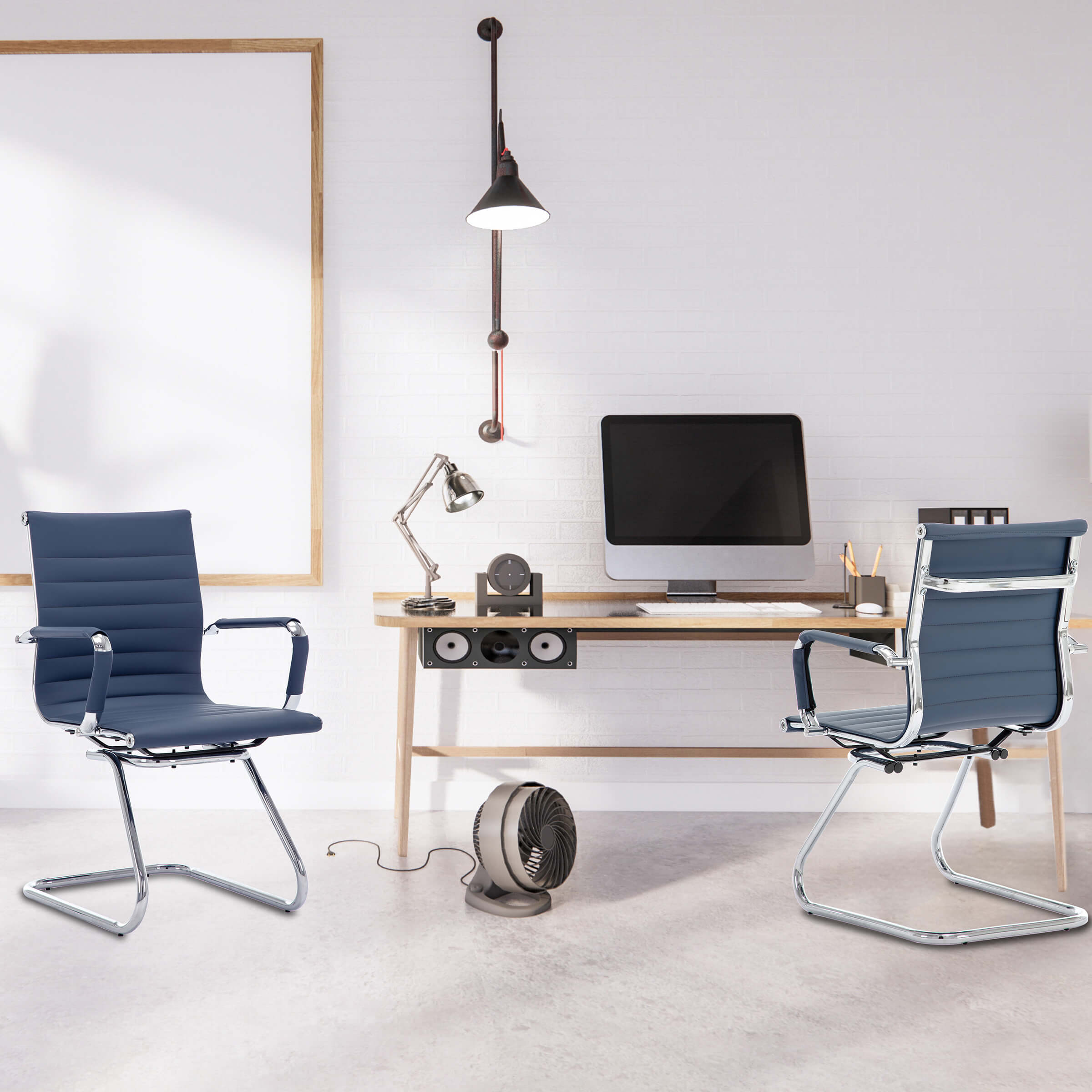 ROCITY Leather Office Guest Chair Set of 2 - X401OC