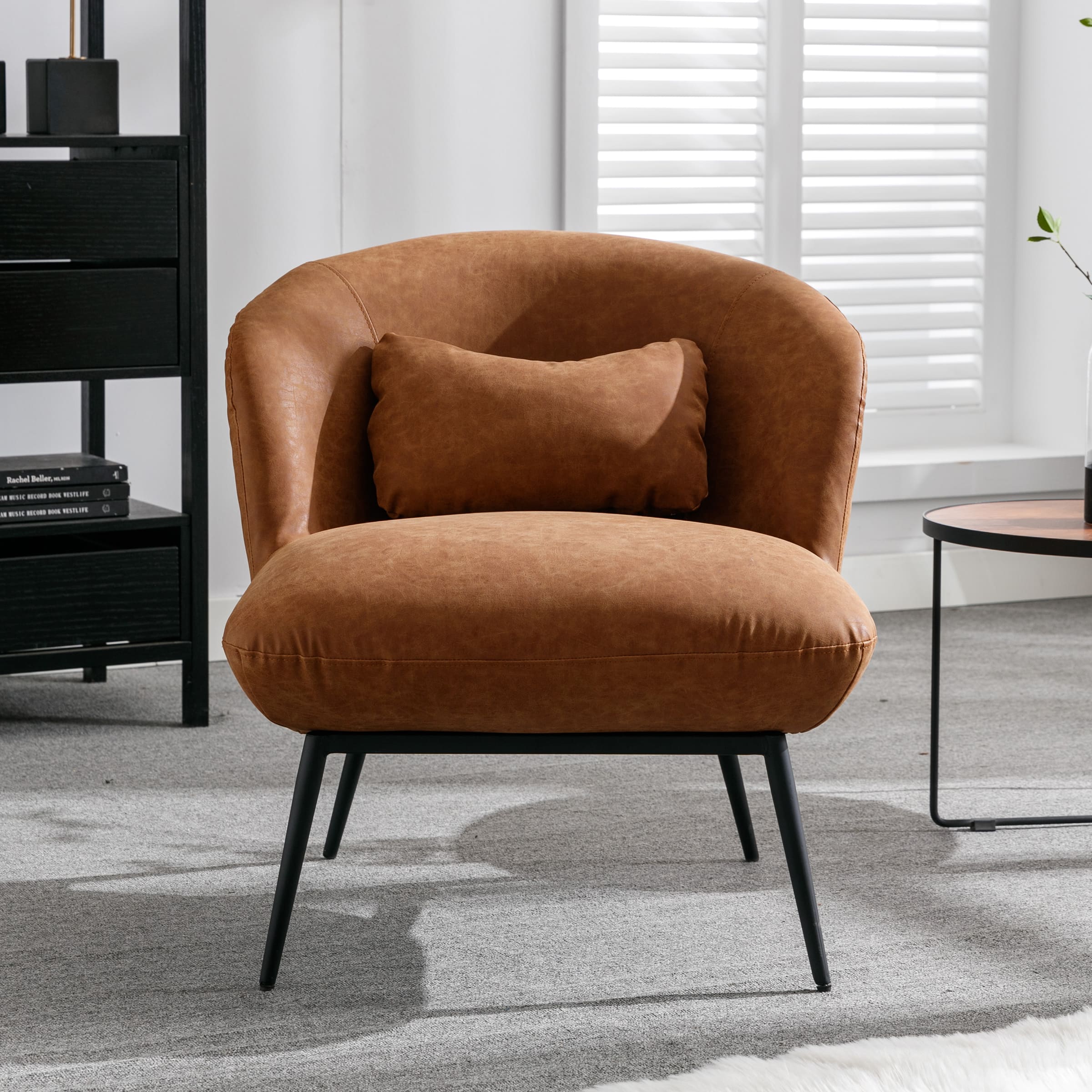 ROCITY Modern Accent Chair with Lumbar Pillow 1 PCS -19040AC