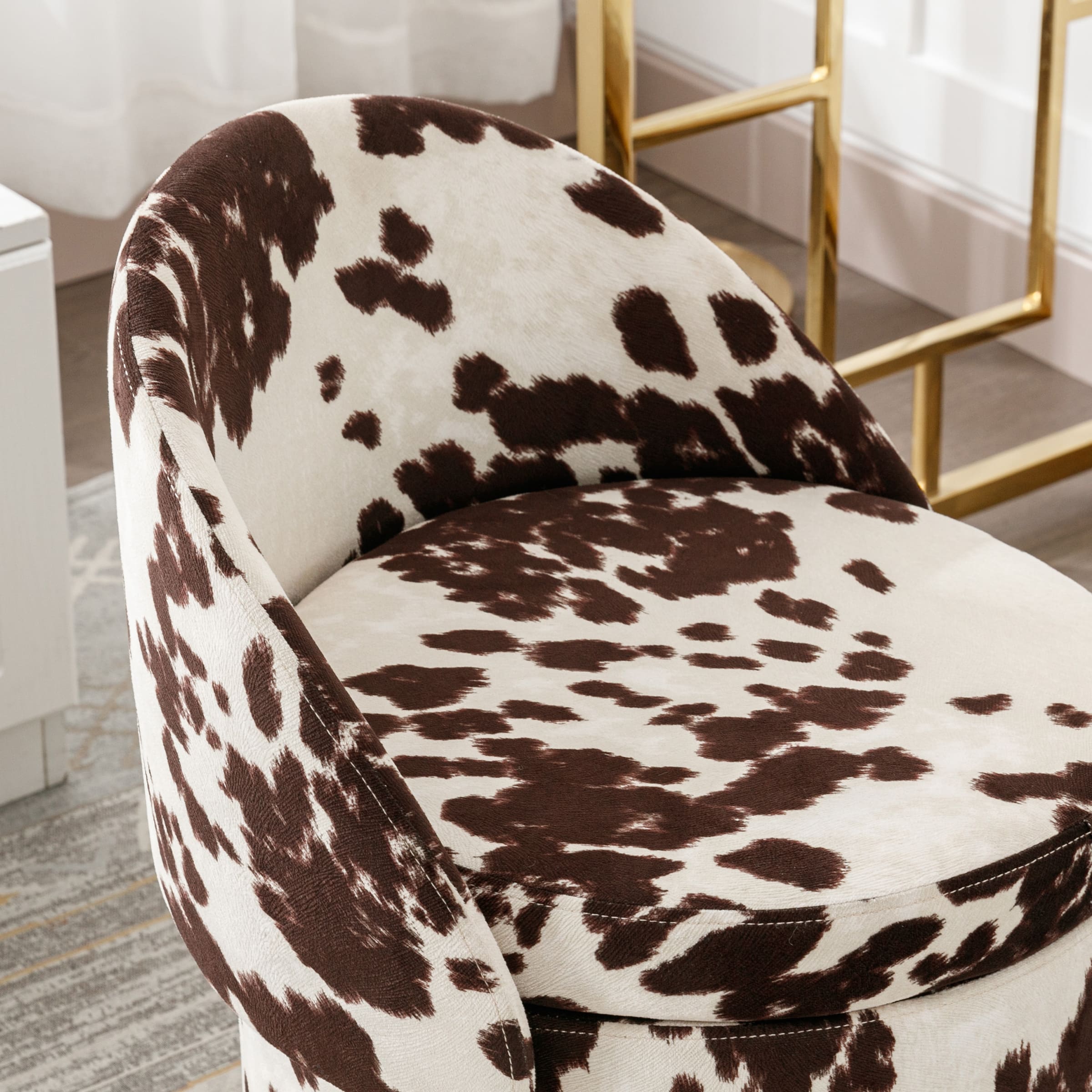 ROCITY Modern Armless Swivel Ottoman 1 PCS - 2307OT