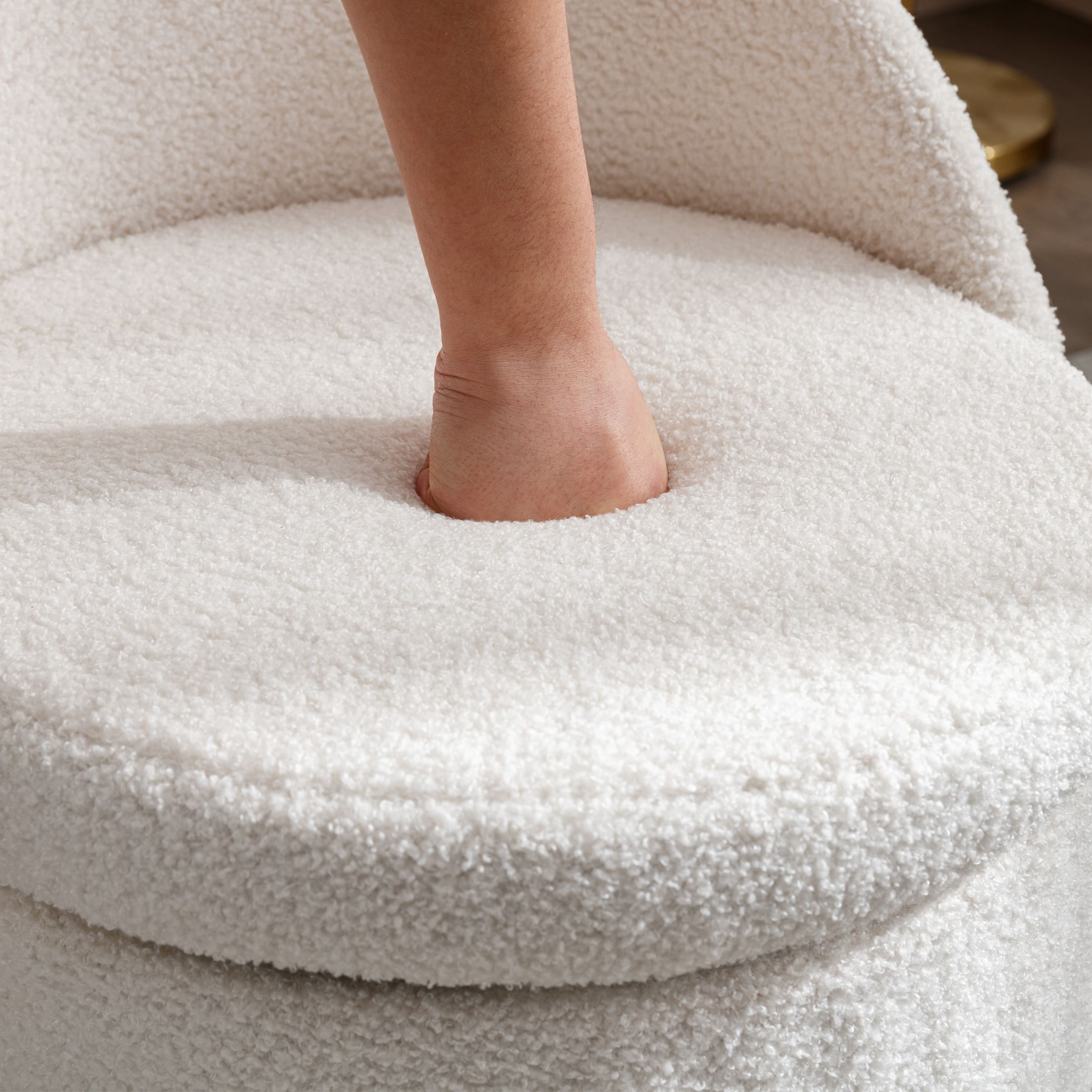 ROCITY Modern Armless Swivel Ottoman 1 PCS - 2307OT