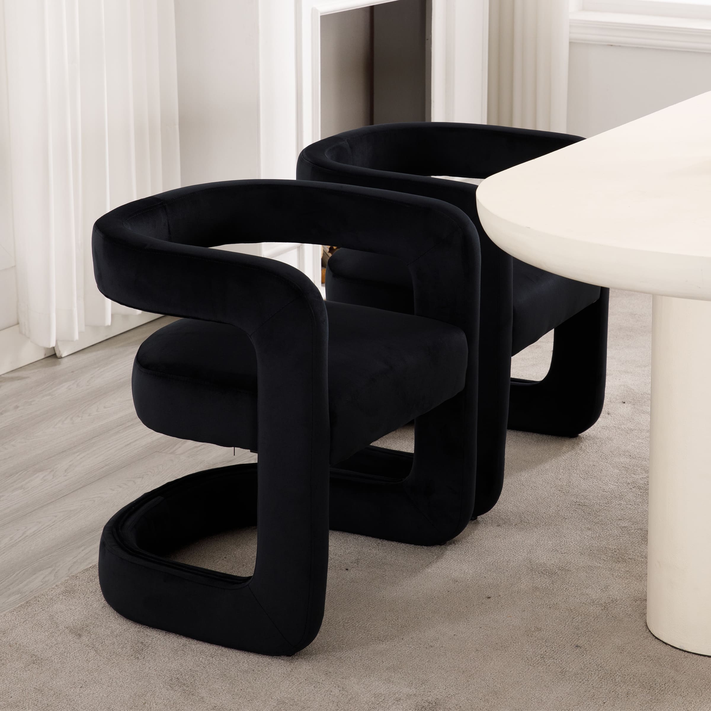 ROCITY Modern Barrel Dining Room Chairs 1 PCS - 10063DC