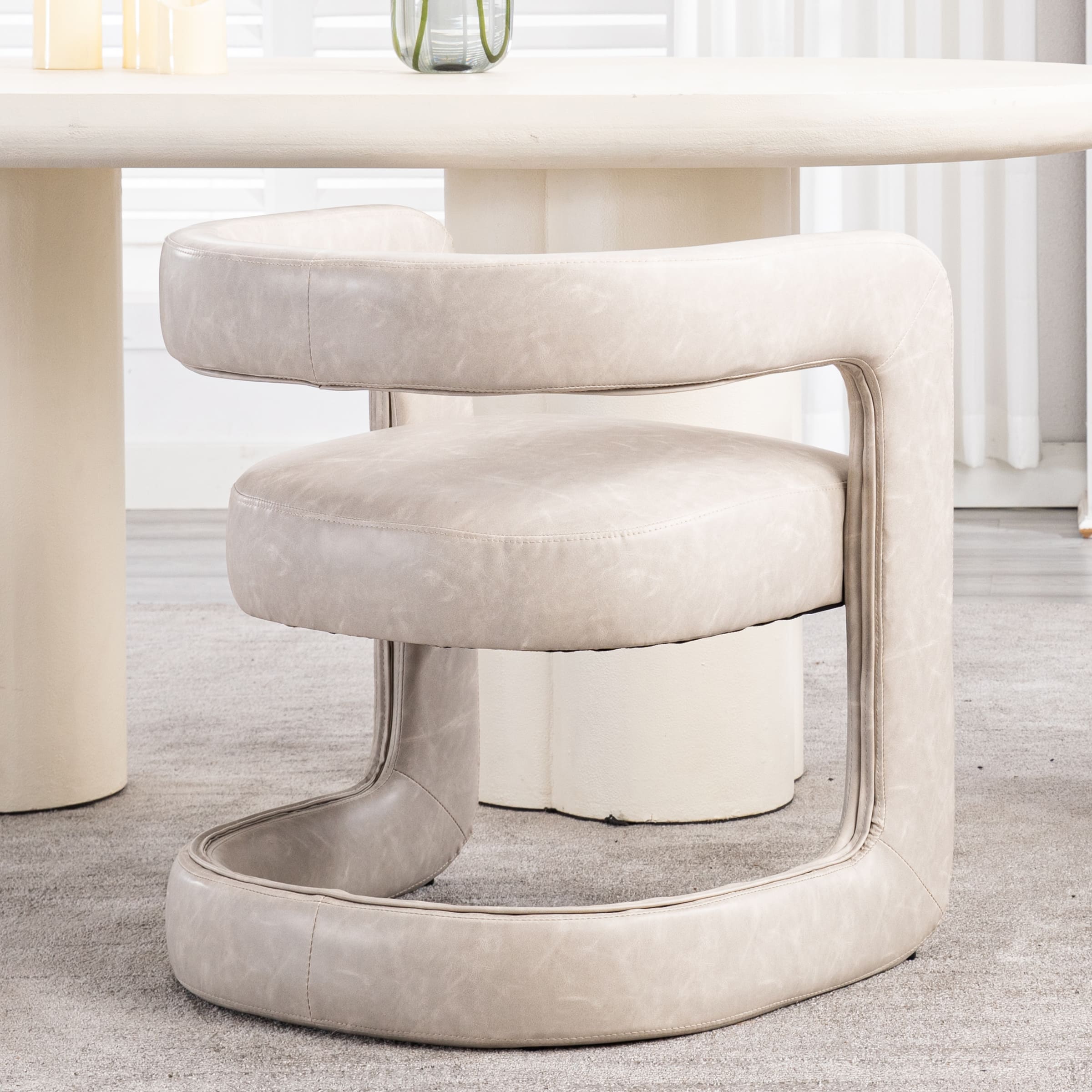 ROCITY Modern Barrel Dining Room Chairs 1 PCS - 10063DC