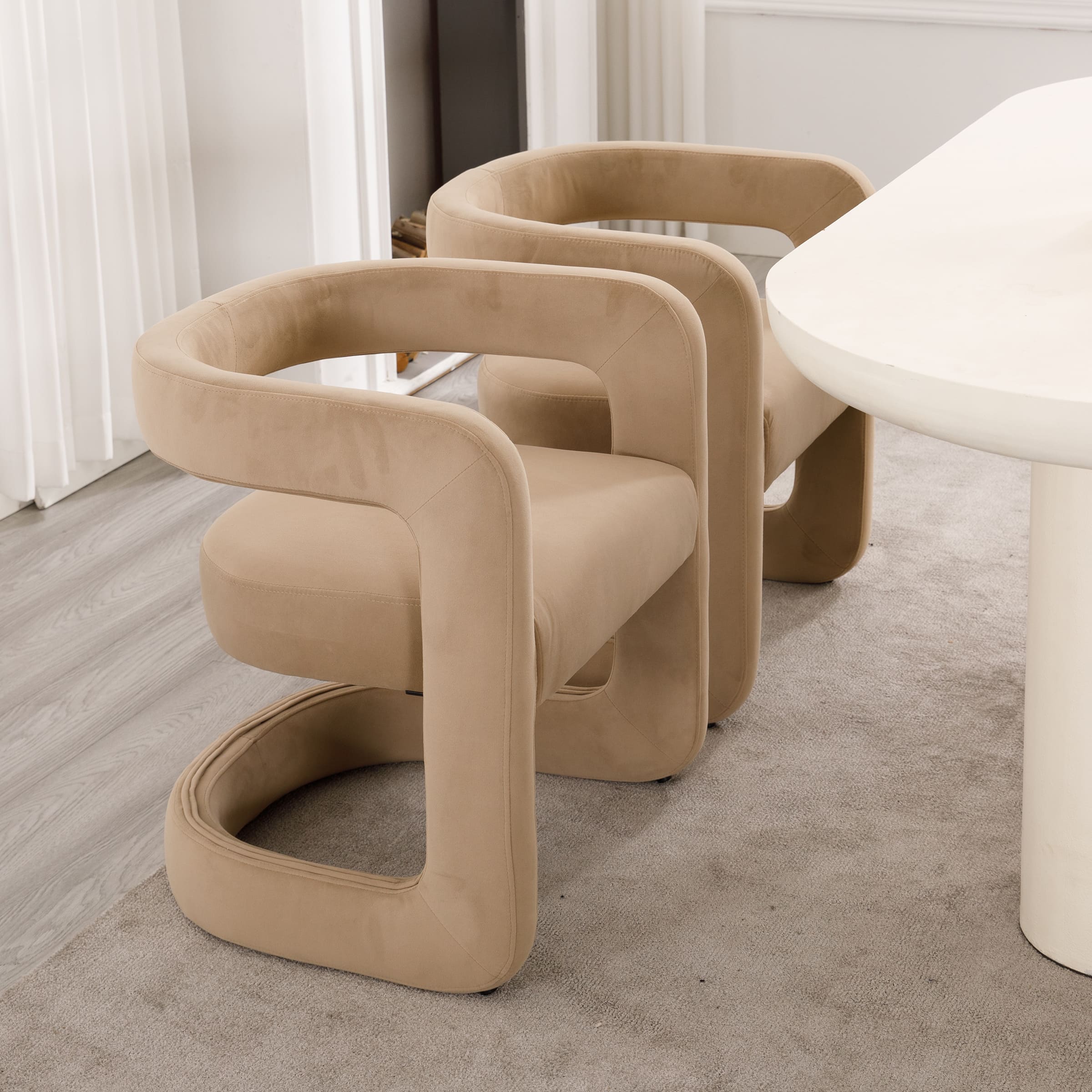 ROCITY Modern Barrel Dining Room Chairs 1 PCS - 10063DC