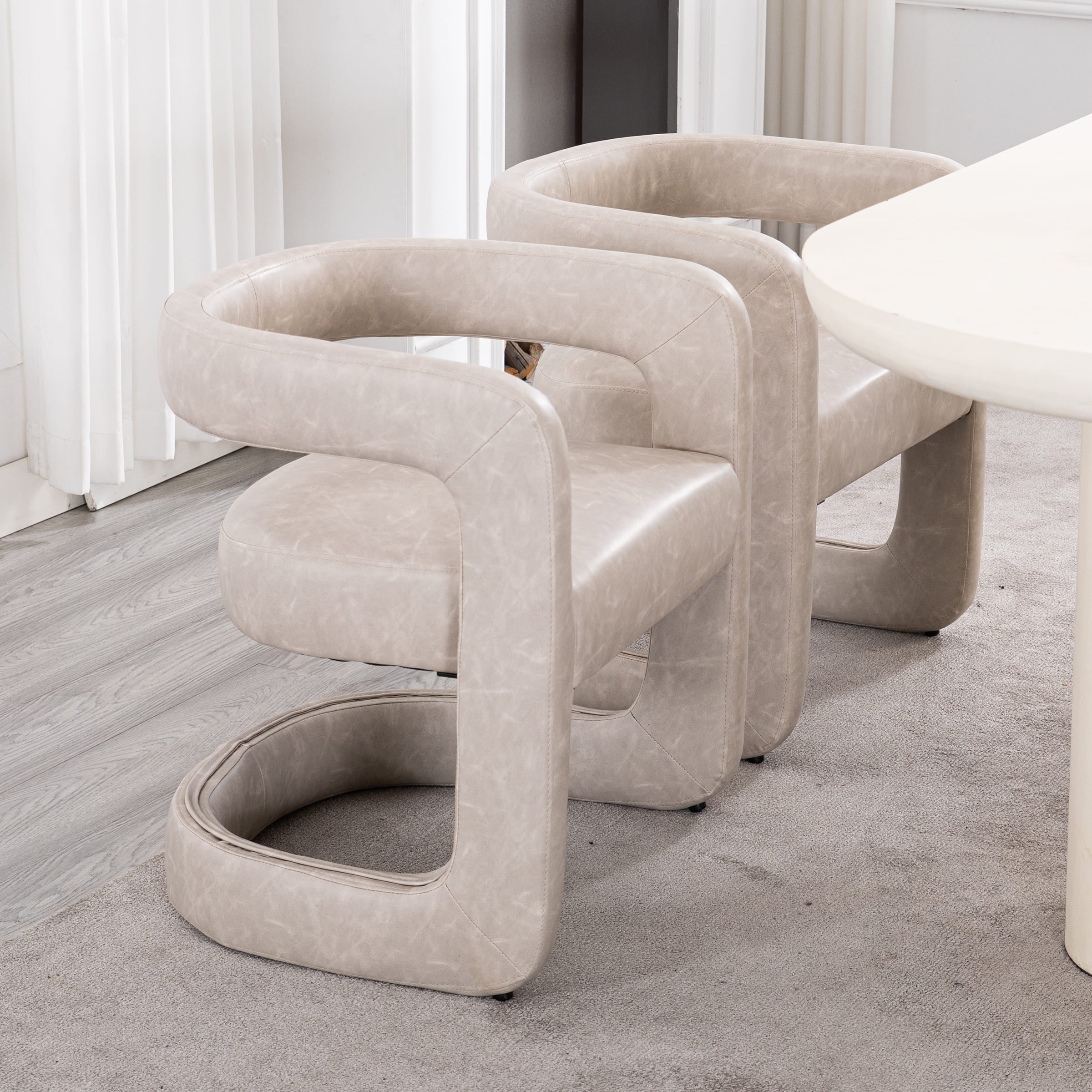 ROCITY Modern Barrel Dining Room Chairs 1 PCS - 10063DC