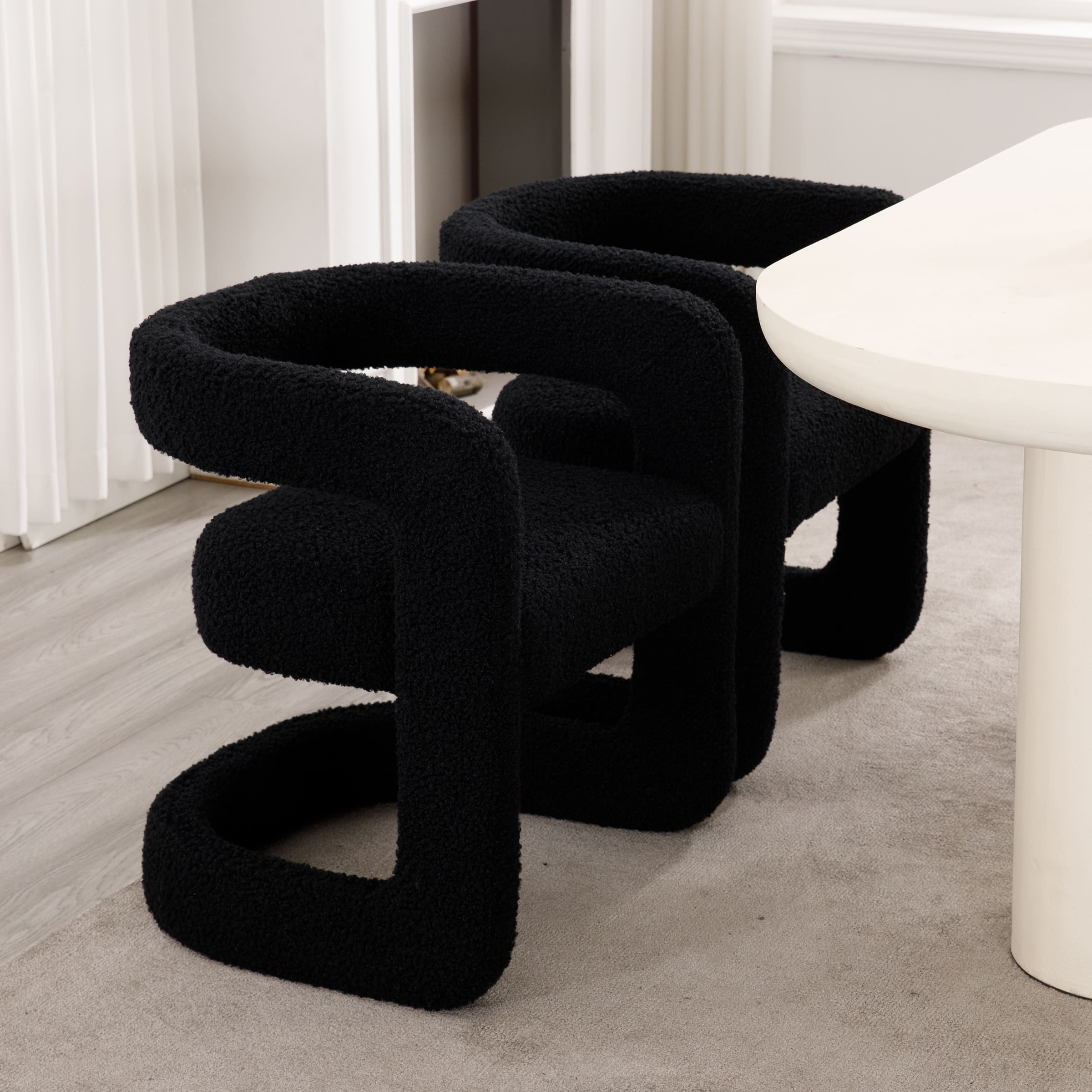 ROCITY Modern Barrel Dining Room Chairs 1 PCS - 10063DC